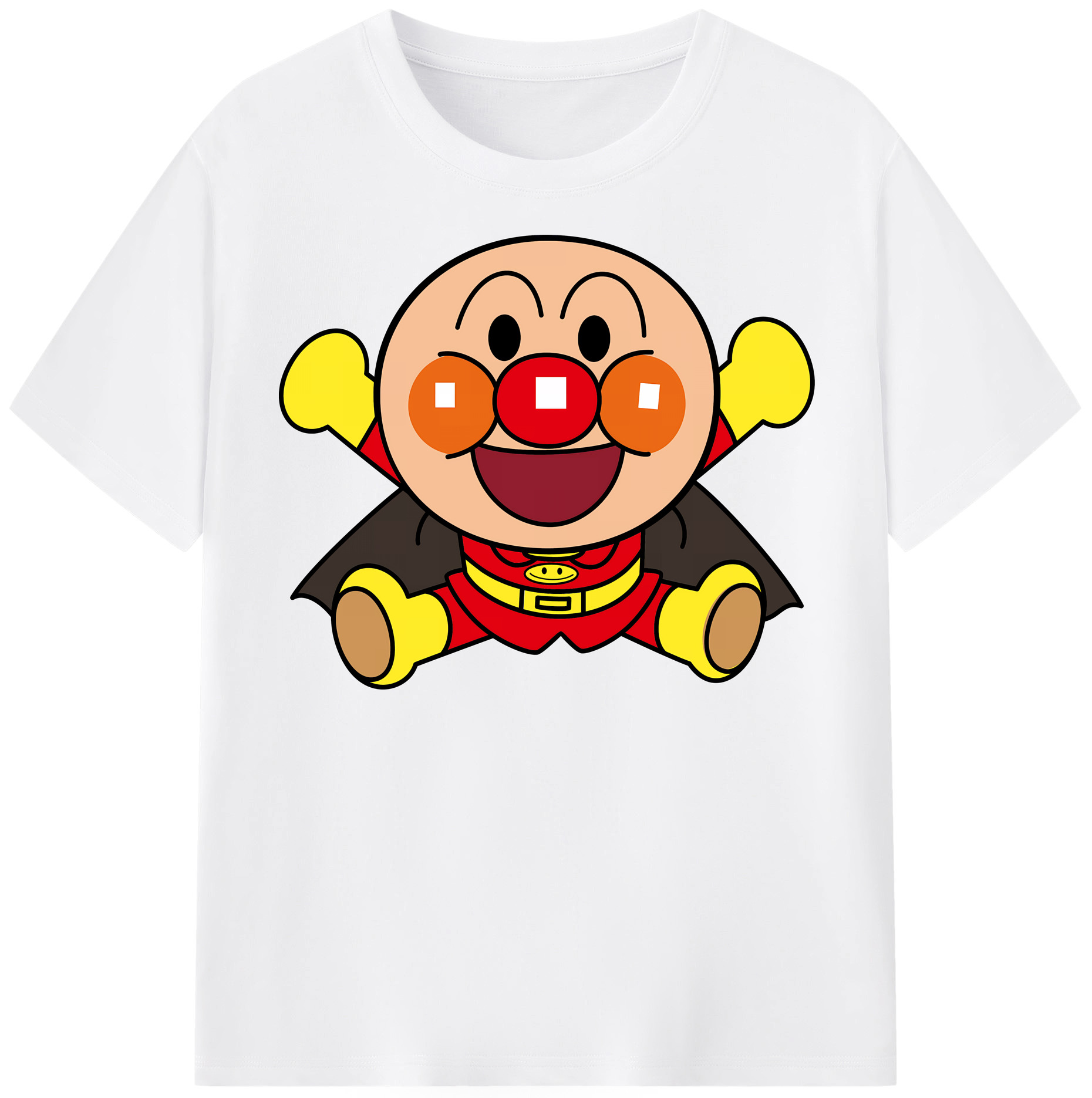 （画像用） アンパンマン Anpanman 綿100％半袖Tシャツ（フロントプリント）