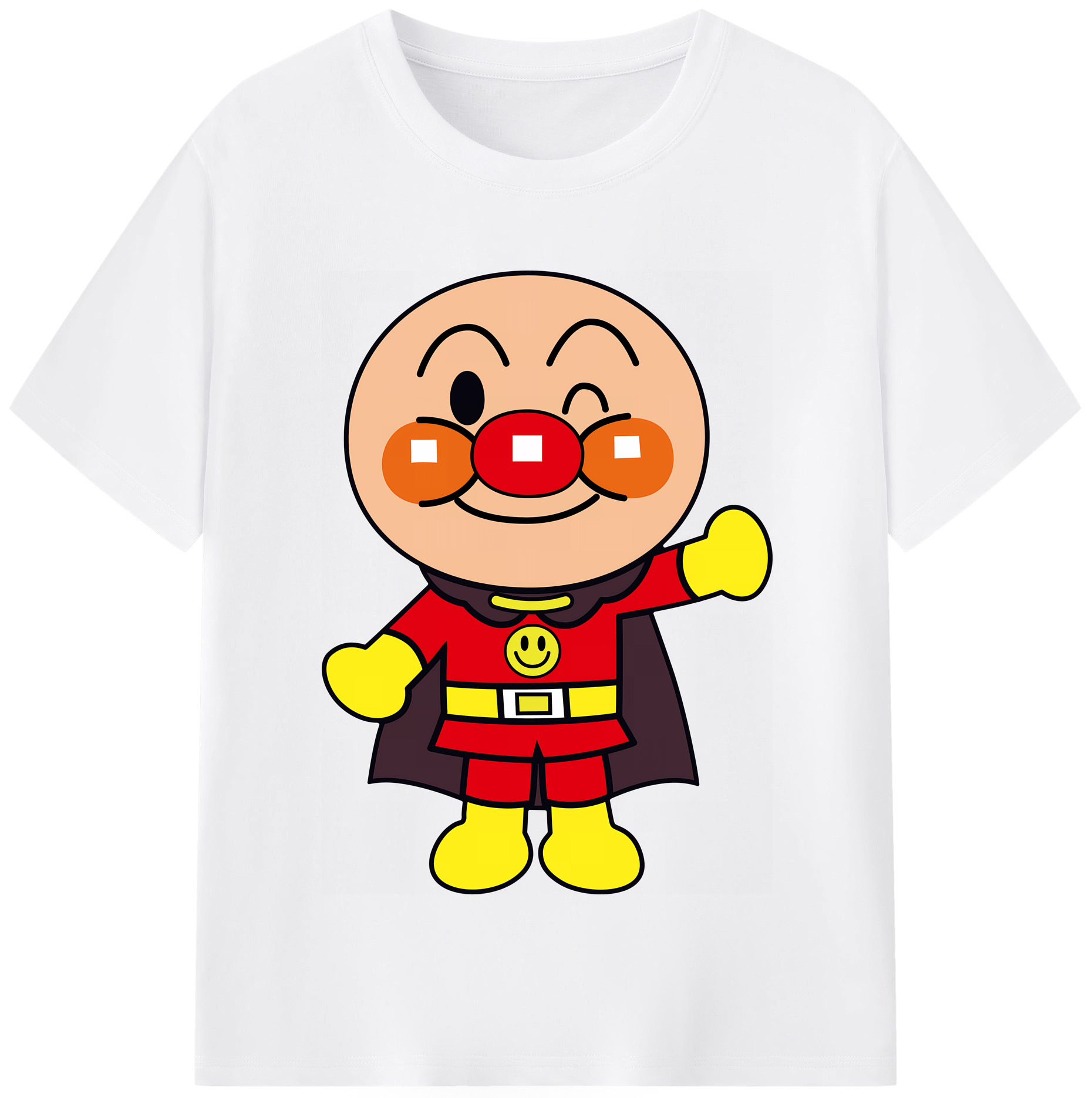 （画像用） アンパンマン Anpanman 綿100％半袖Tシャツ（フロントプリント）