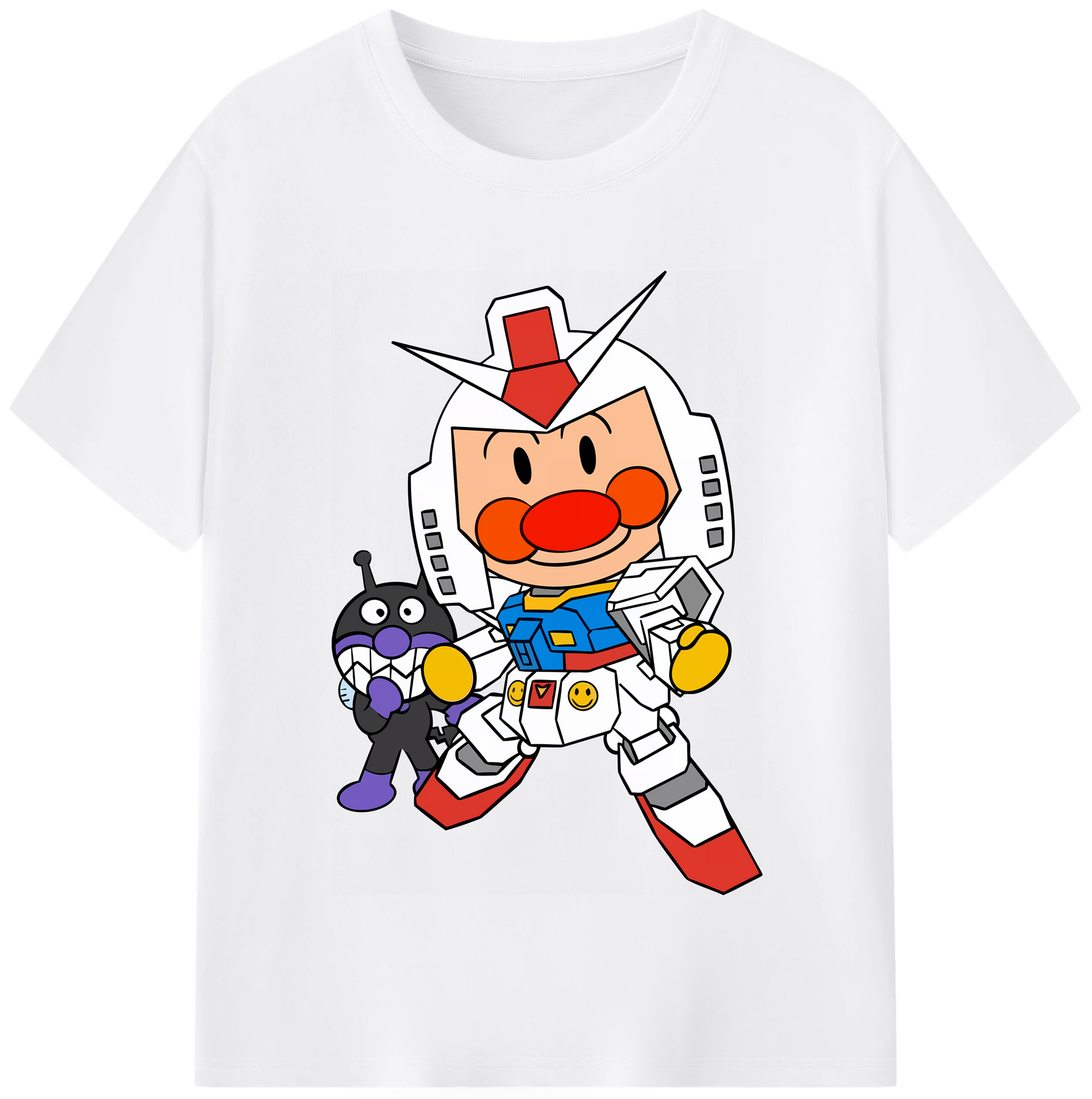 （画像用） アンパンマン Anpanman 綿100％半袖Tシャツ（フロントプリント）