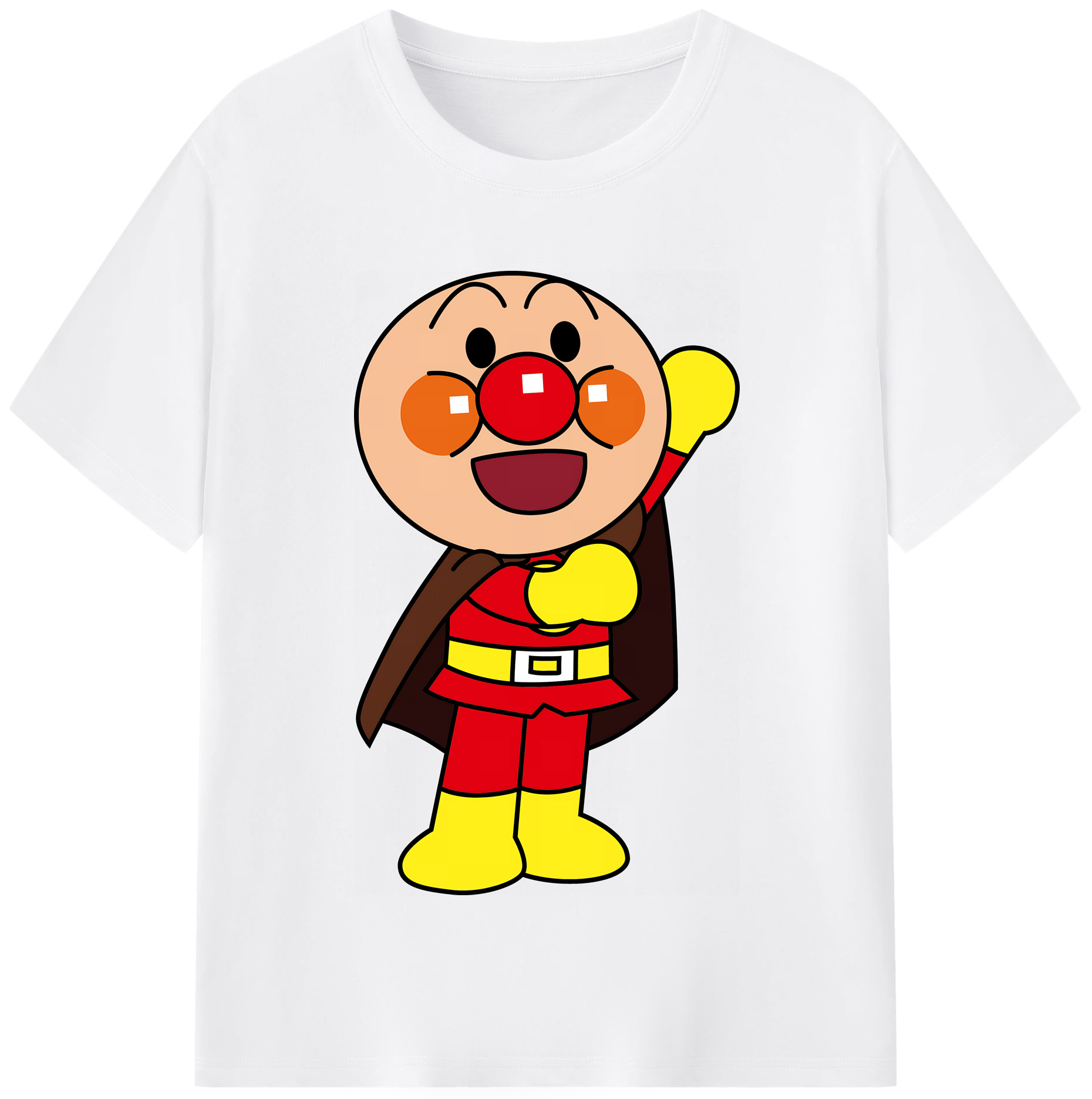 （画像用） アンパンマン Anpanman 綿100％半袖Tシャツ（フロントプリント）