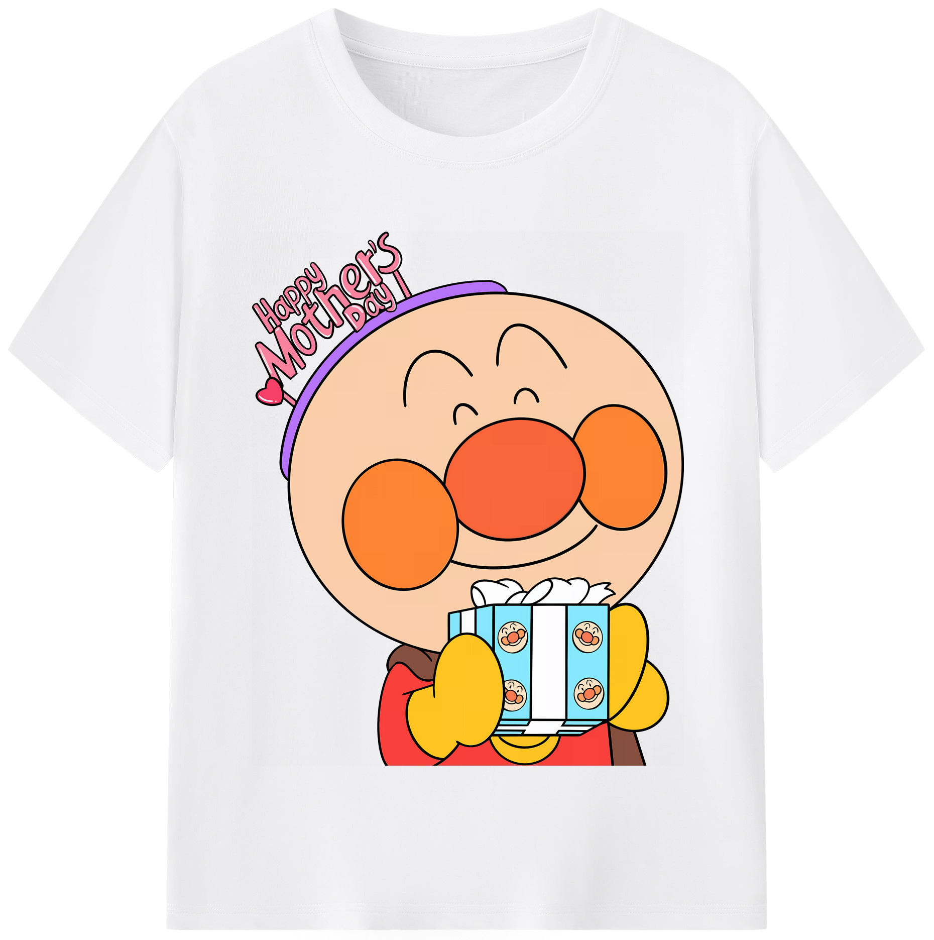 （画像用） アンパンマン Anpanman 綿100％半袖Tシャツ（フロントプリント）
