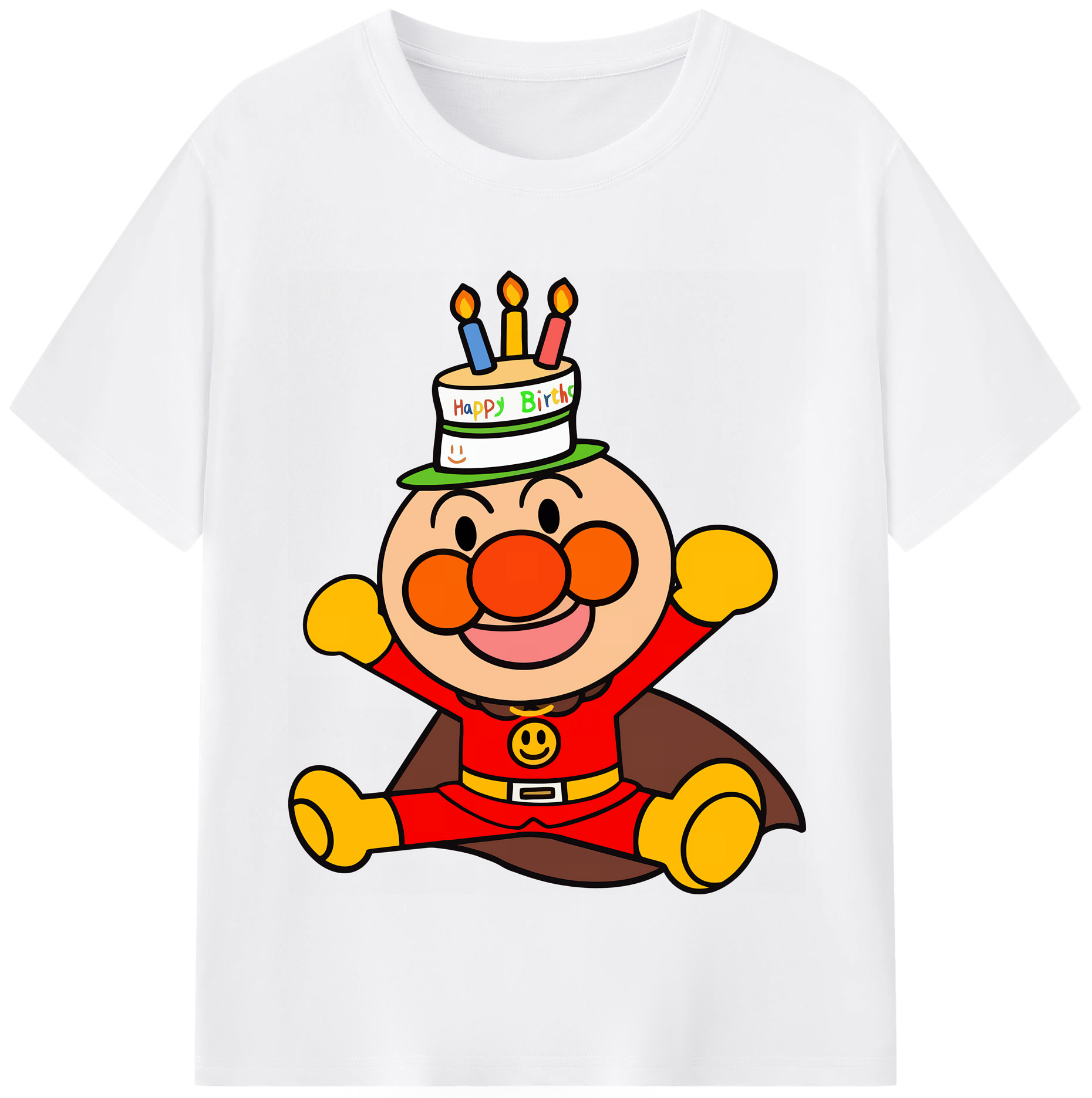 （画像用） アンパンマン Anpanman 綿100％半袖Tシャツ（フロントプリント）