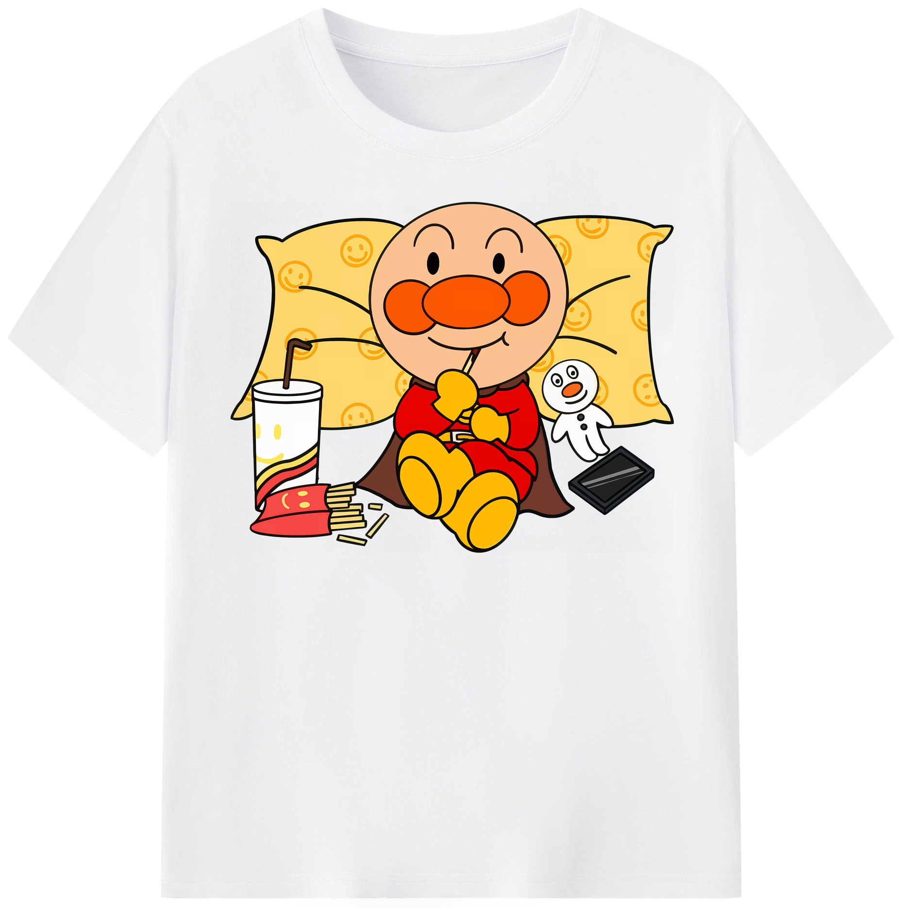 （画像用） アンパンマン Anpanman 綿100％半袖Tシャツ（フロントプリント）