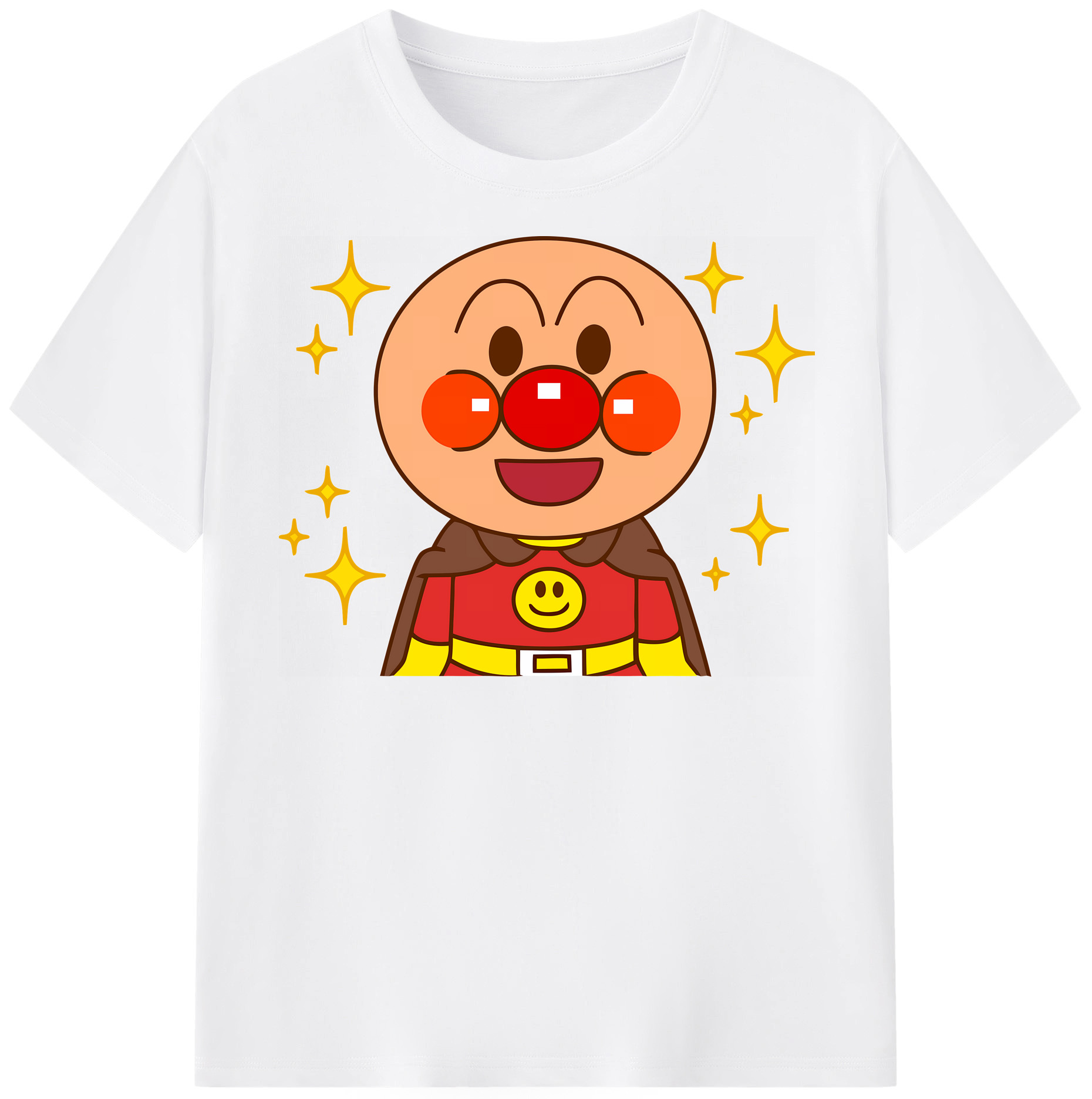 （画像用） アンパンマン Anpanman 綿100％半袖Tシャツ（フロントプリント）