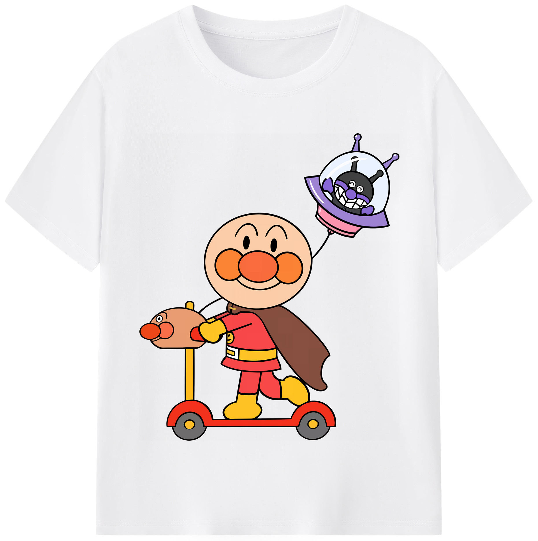 （画像用） アンパンマン Anpanman 綿100％半袖Tシャツ（フロントプリント）