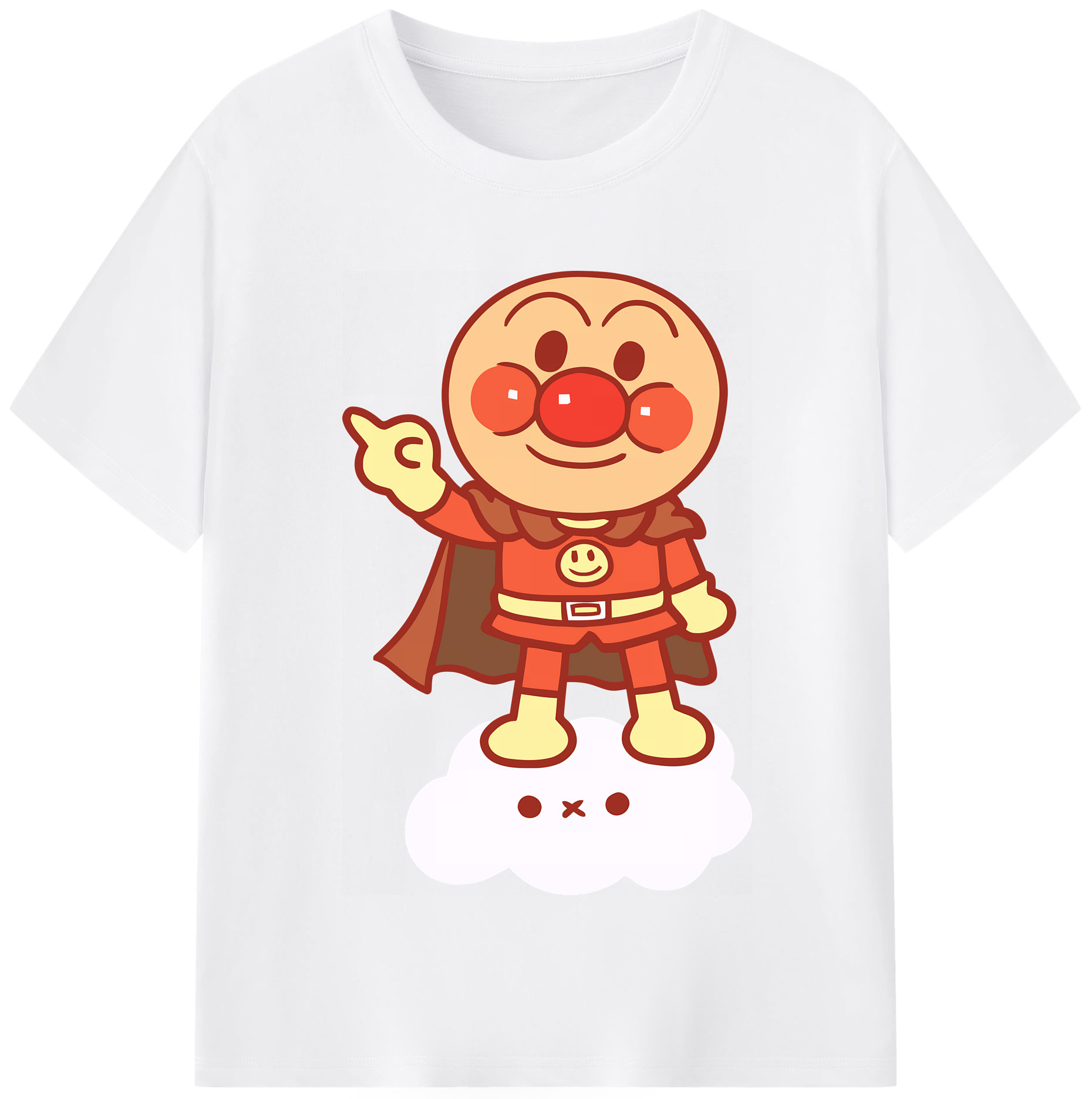 （画像用） アンパンマン Anpanman 綿100％半袖Tシャツ（フロントプリント）