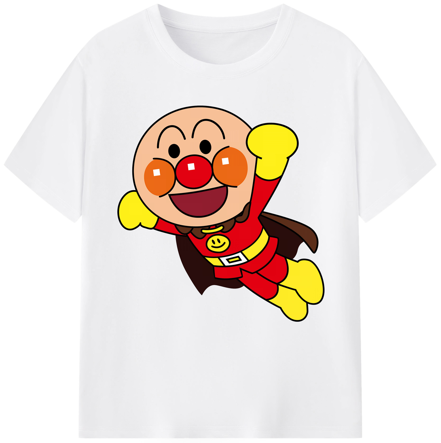 （画像用） アンパンマン Anpanman 綿100％半袖Tシャツ（フロントプリント）