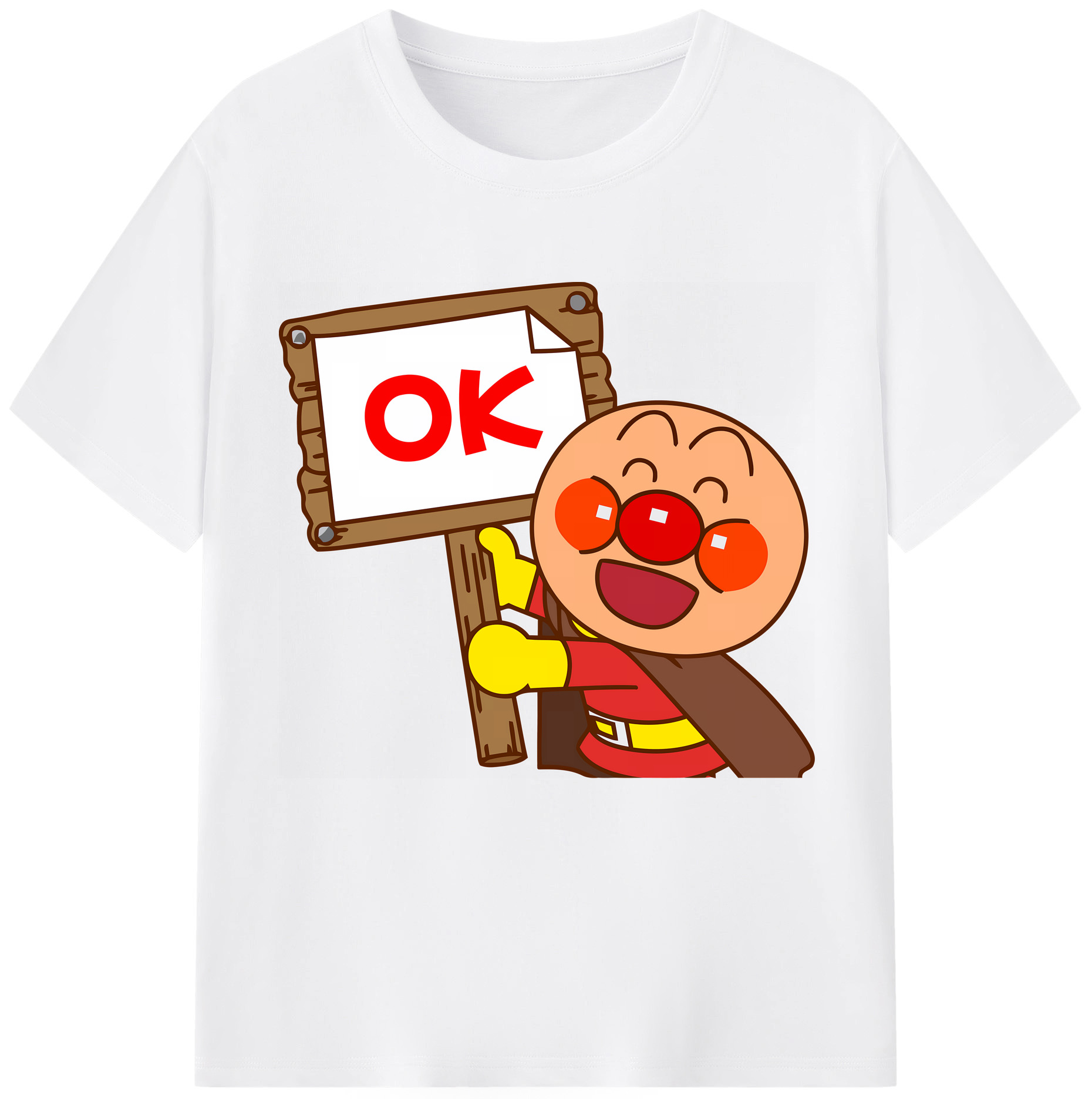 （画像用） アンパンマン Anpanman 綿100％半袖Tシャツ（フロントプリント）