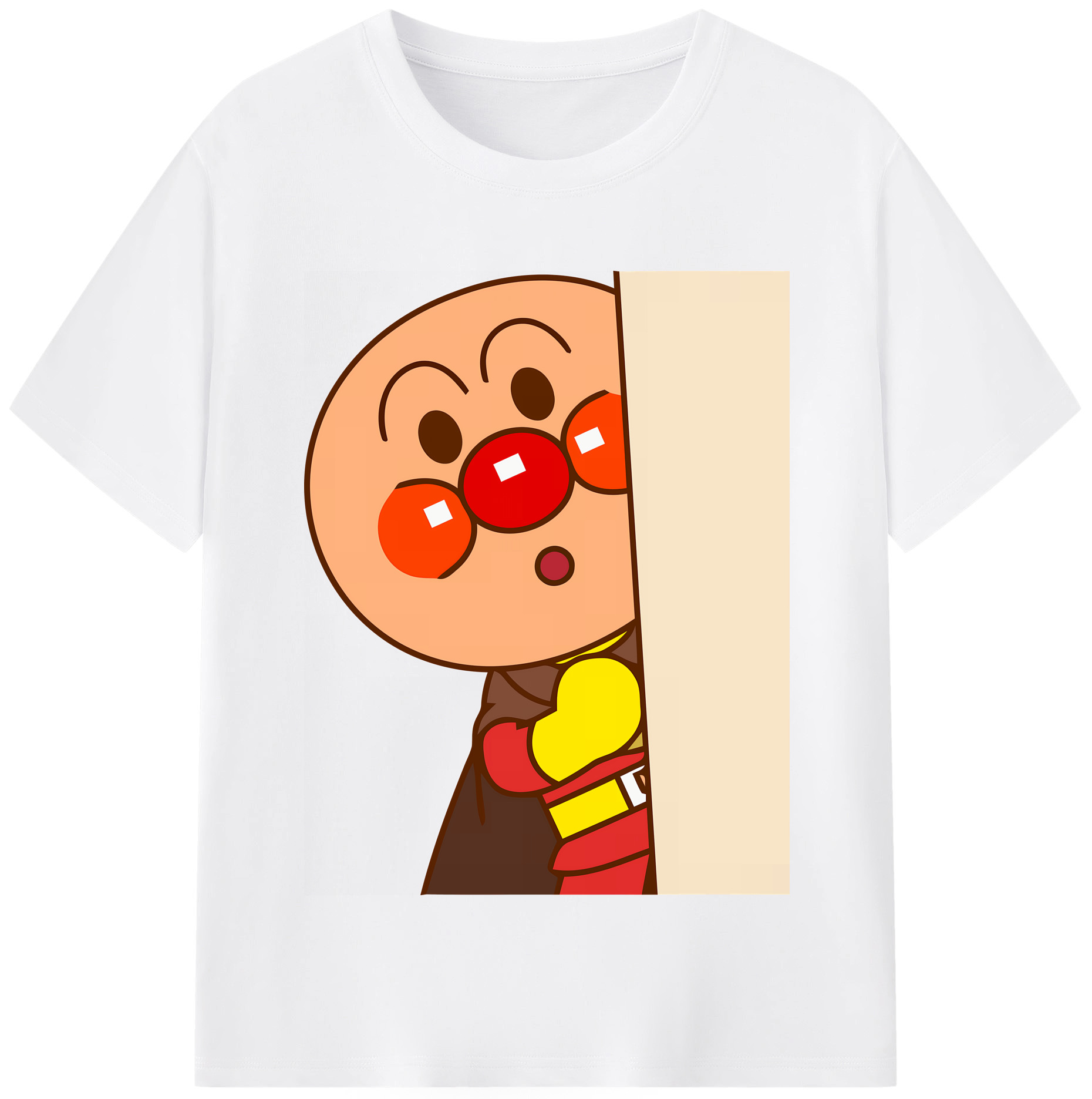 （画像用） アンパンマン Anpanman 綿100％半袖Tシャツ（フロントプリント）