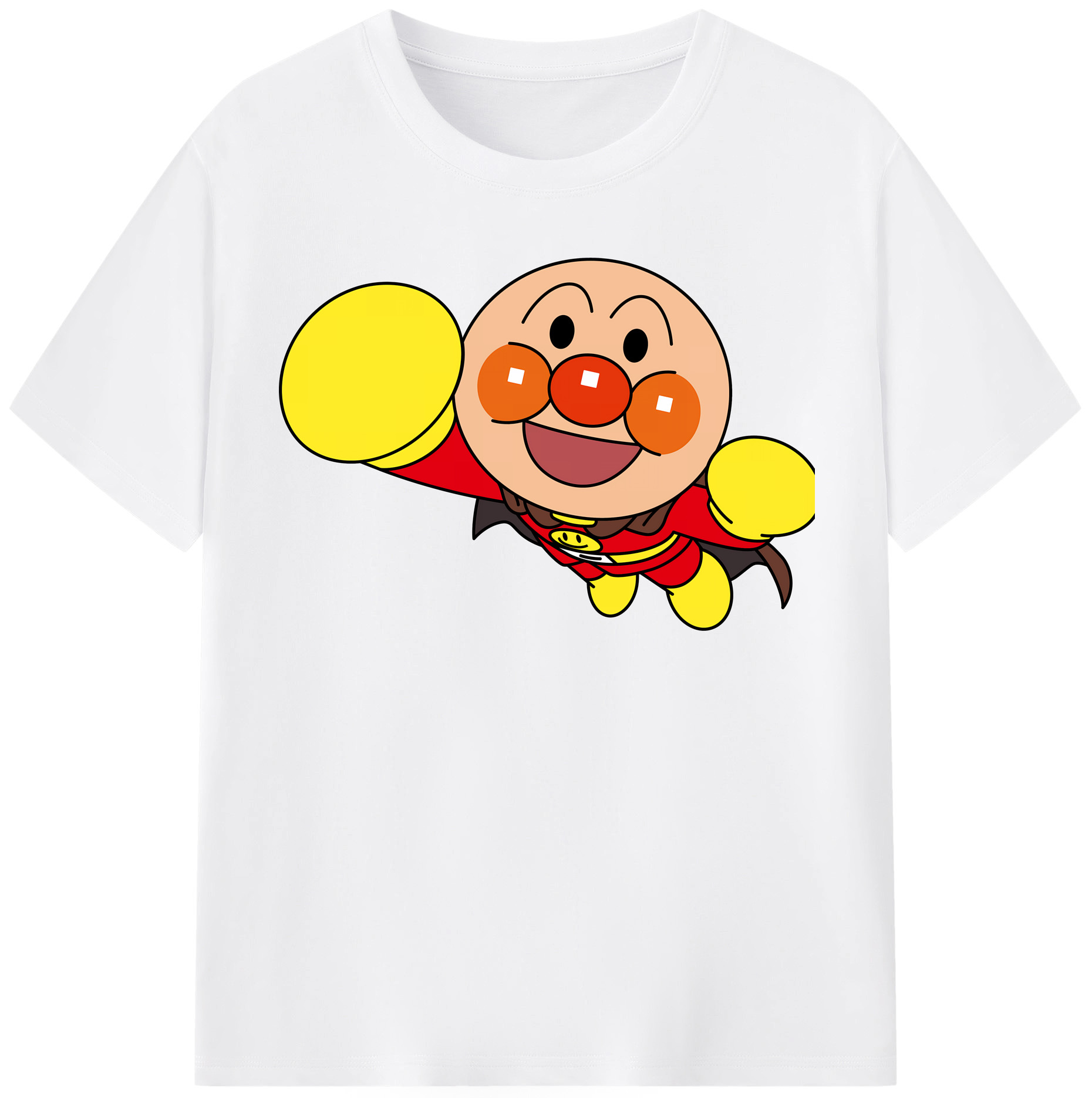 （画像用） アンパンマン Anpanman 綿100％半袖Tシャツ（フロントプリント）