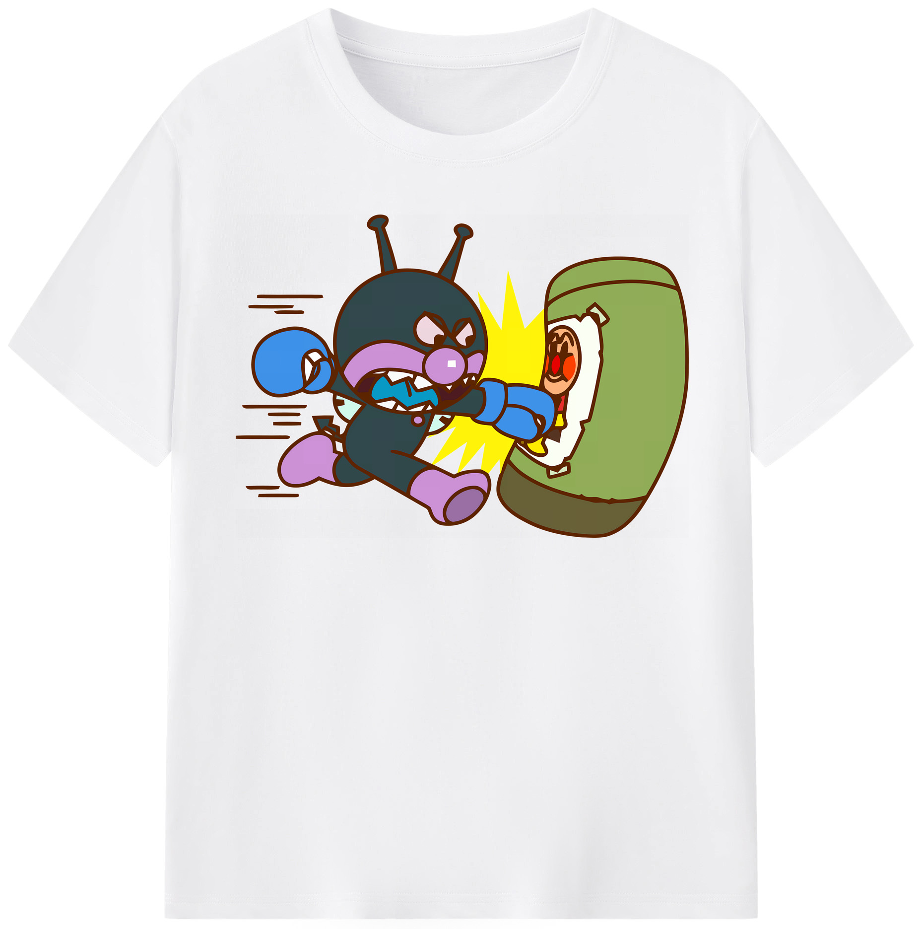 （画像用） アンパンマン Anpanman 綿100％半袖Tシャツ（フロントプリント）