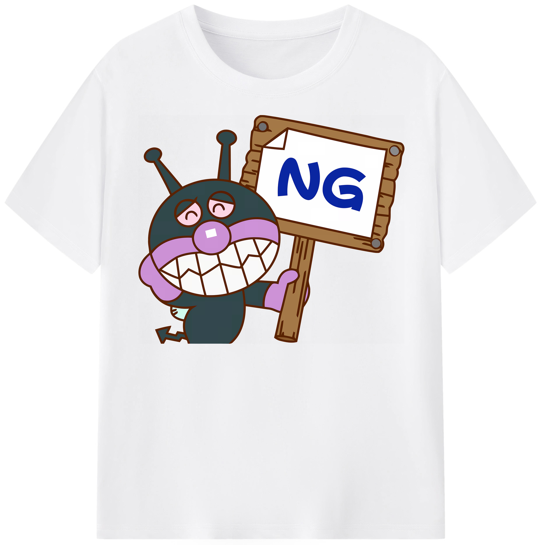 （画像用） アンパンマン Anpanman 綿100％半袖Tシャツ（フロントプリント）