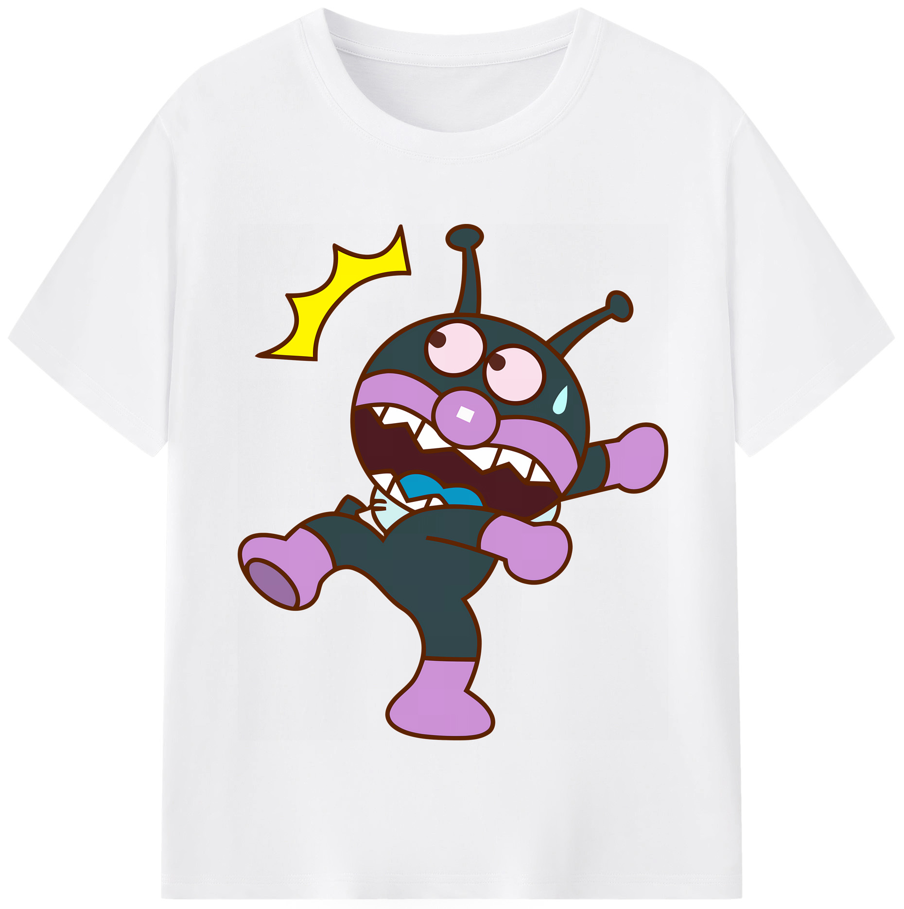 （画像用） アンパンマン Anpanman 綿100％半袖Tシャツ（フロントプリント）