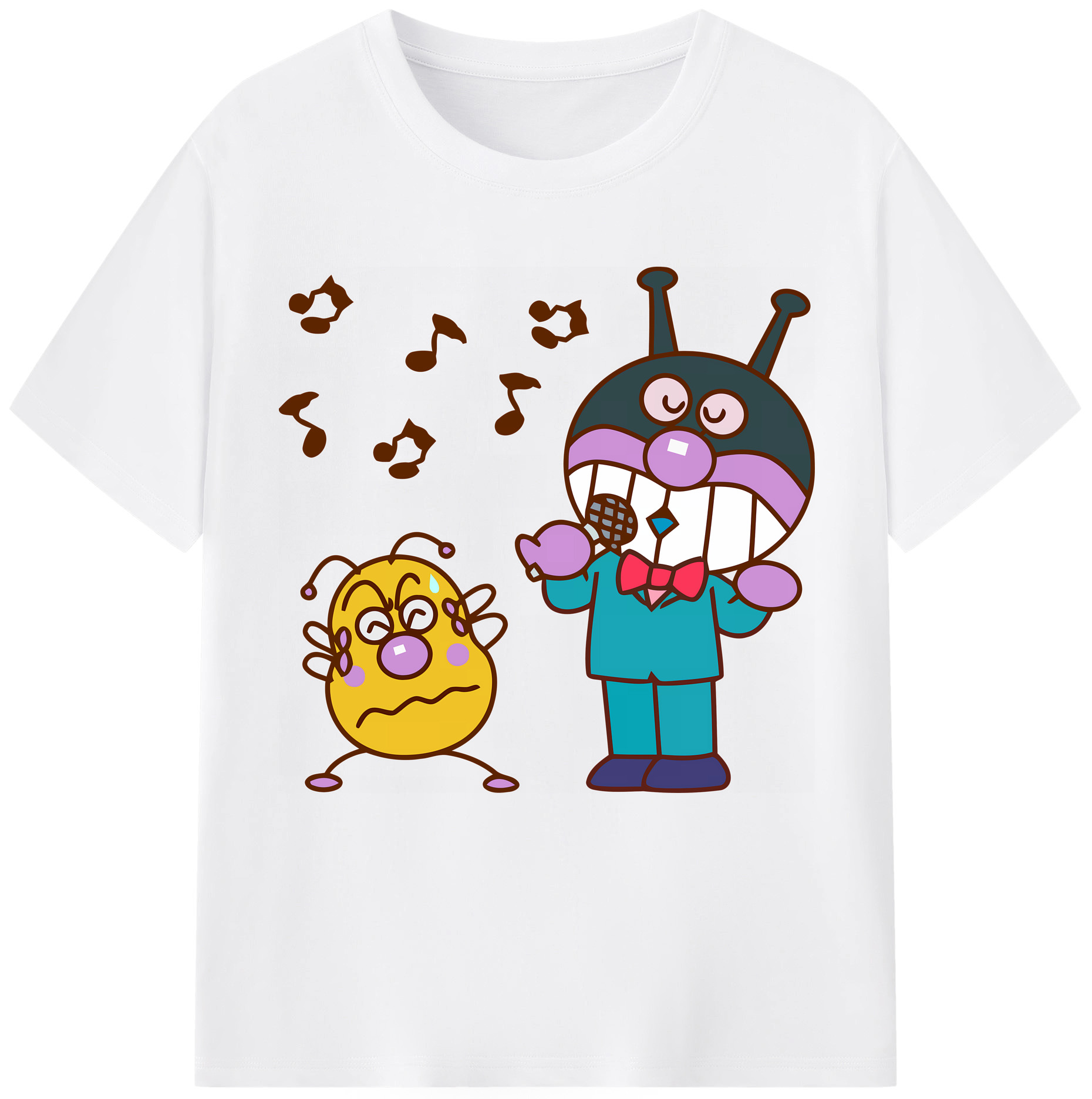 （画像用） アンパンマン Anpanman 綿100％半袖Tシャツ（フロントプリント）