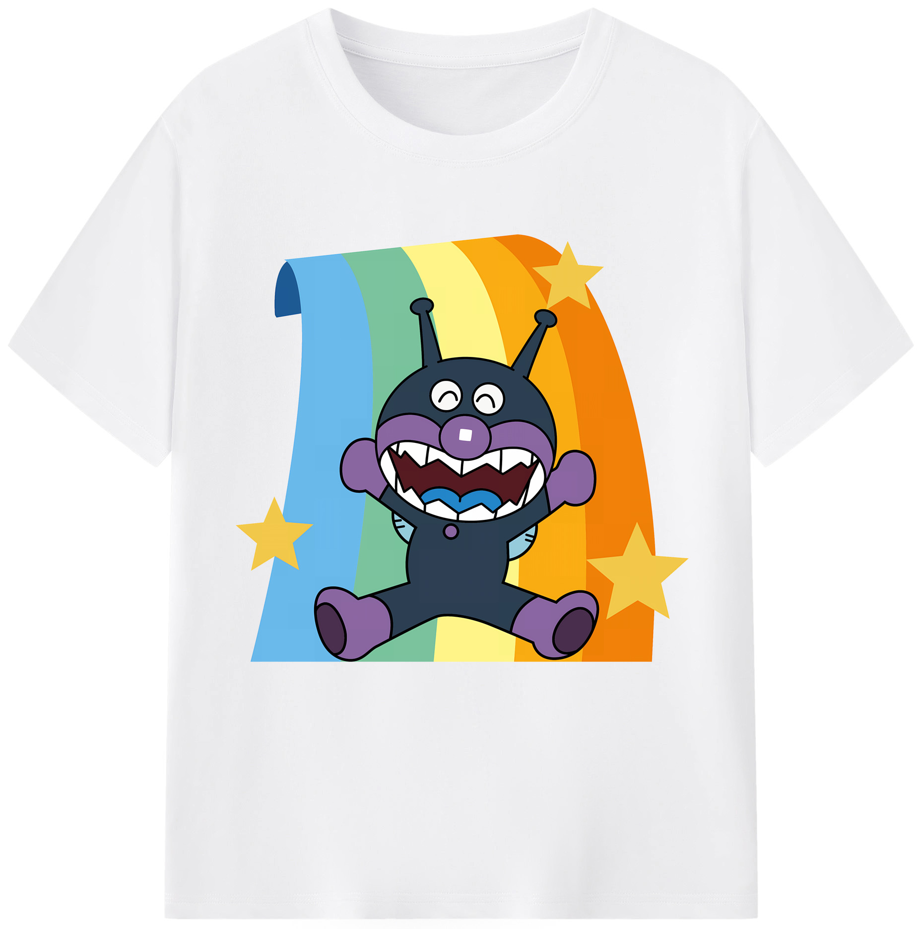 （画像用） アンパンマン Anpanman 綿100％半袖Tシャツ（フロントプリント）
