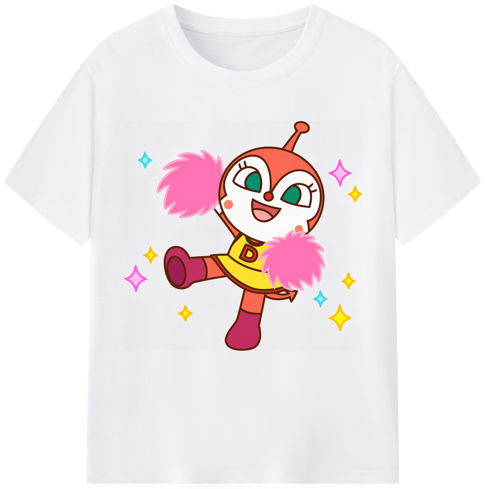 （画像用） アンパンマン Anpanman 綿100％半袖Tシャツ（フロントプリント）