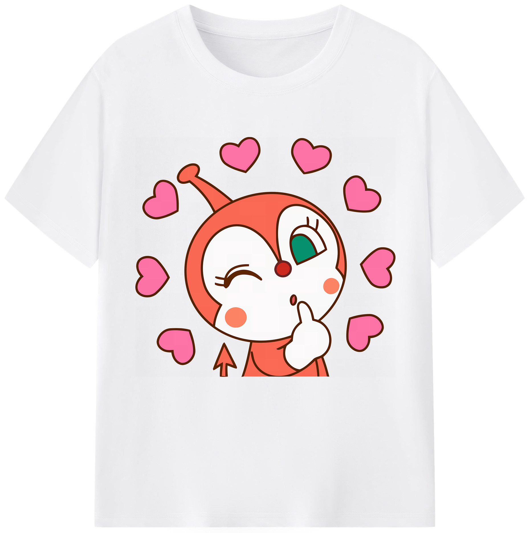 （画像用） アンパンマン Anpanman 綿100％半袖Tシャツ（フロントプリント）