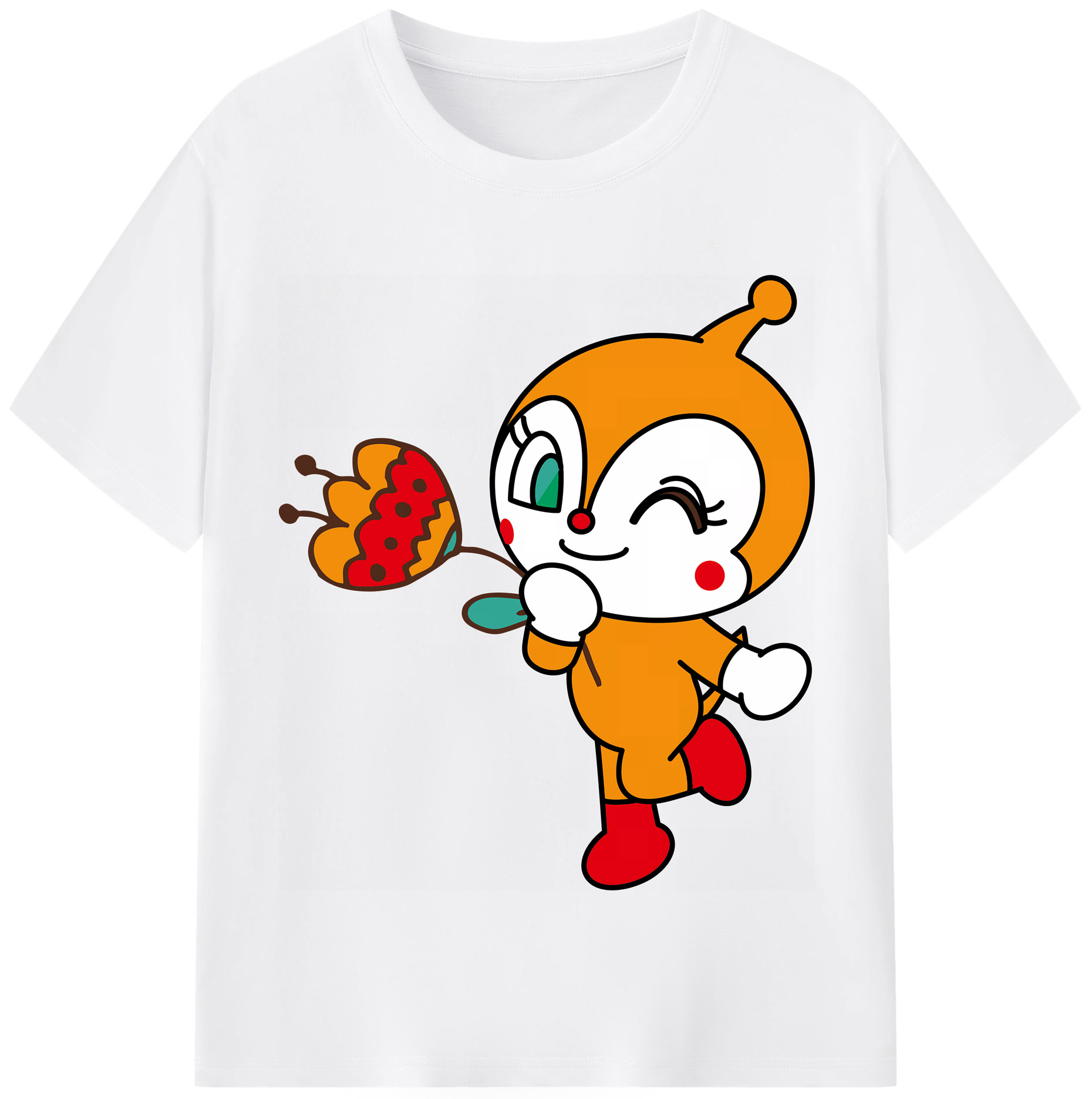 （画像用） アンパンマン Anpanman 綿100％半袖Tシャツ（フロントプリント）