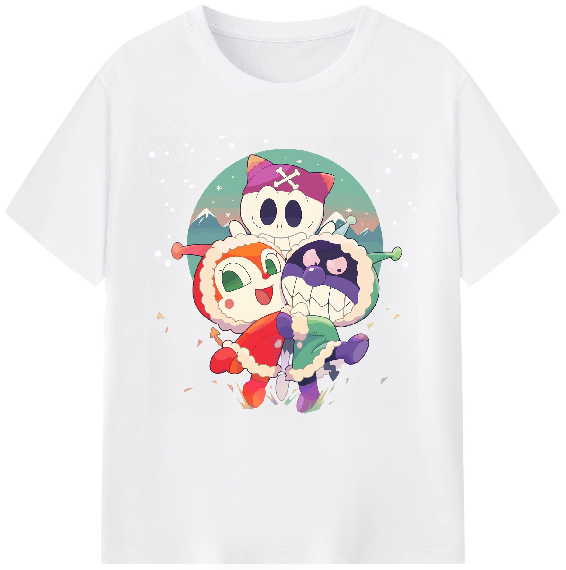 （画像用） アンパンマン Anpanman 綿100％半袖Tシャツ（フロントプリント）