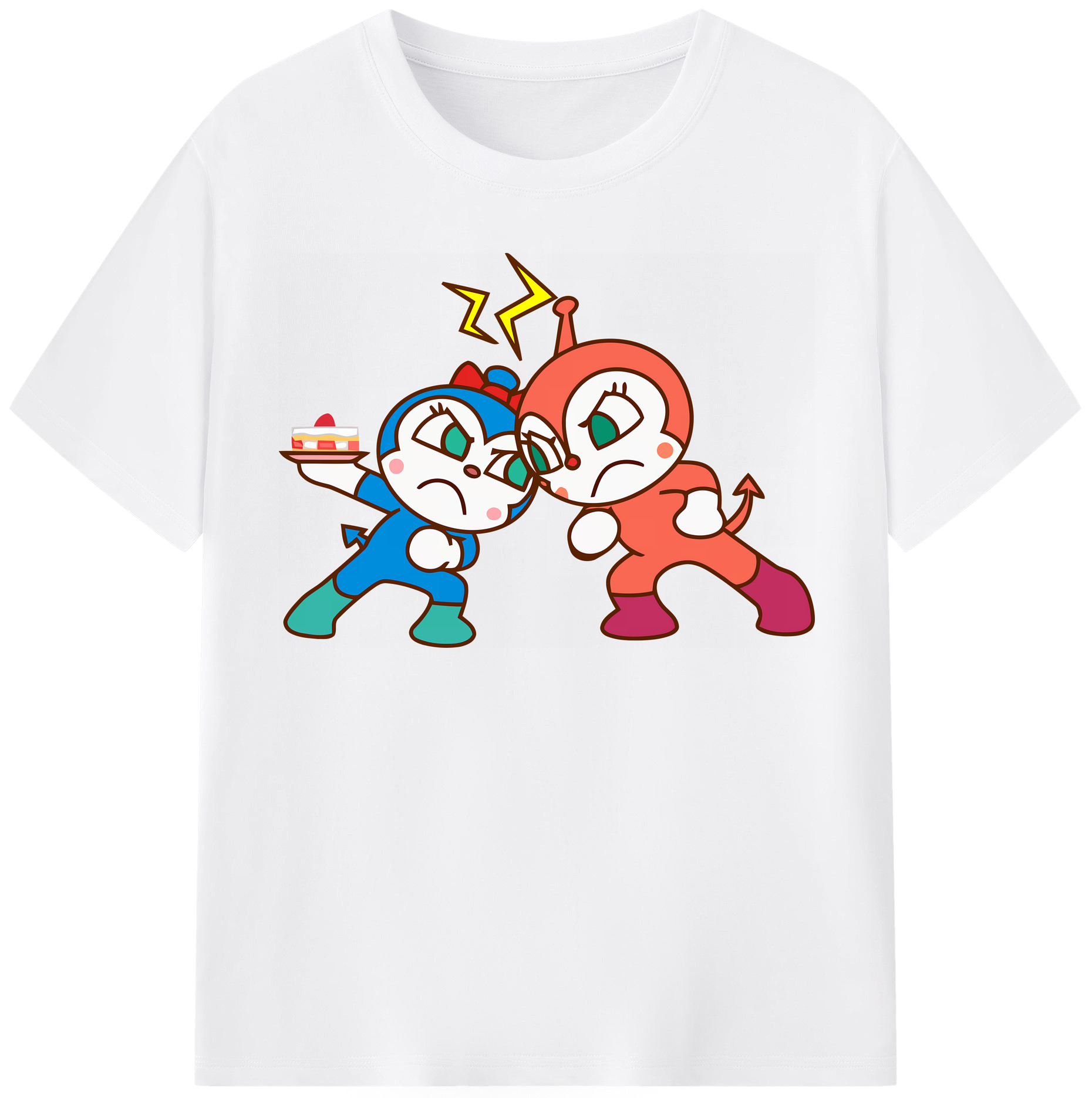 （画像用） アンパンマン Anpanman 綿100％半袖Tシャツ（フロントプリント）