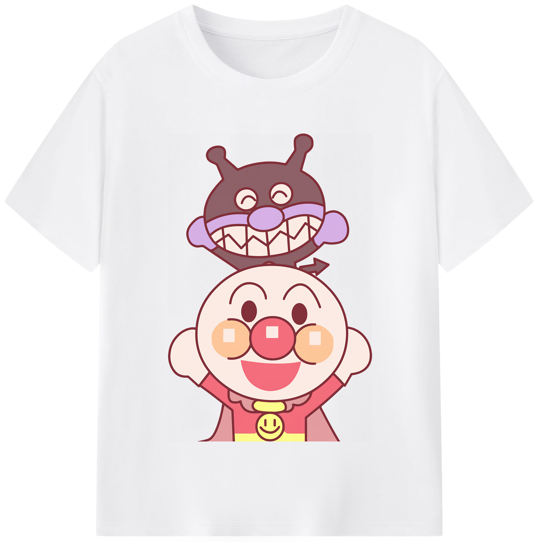 （画像用） アンパンマン Anpanman 綿100％半袖Tシャツ（フロントプリント）