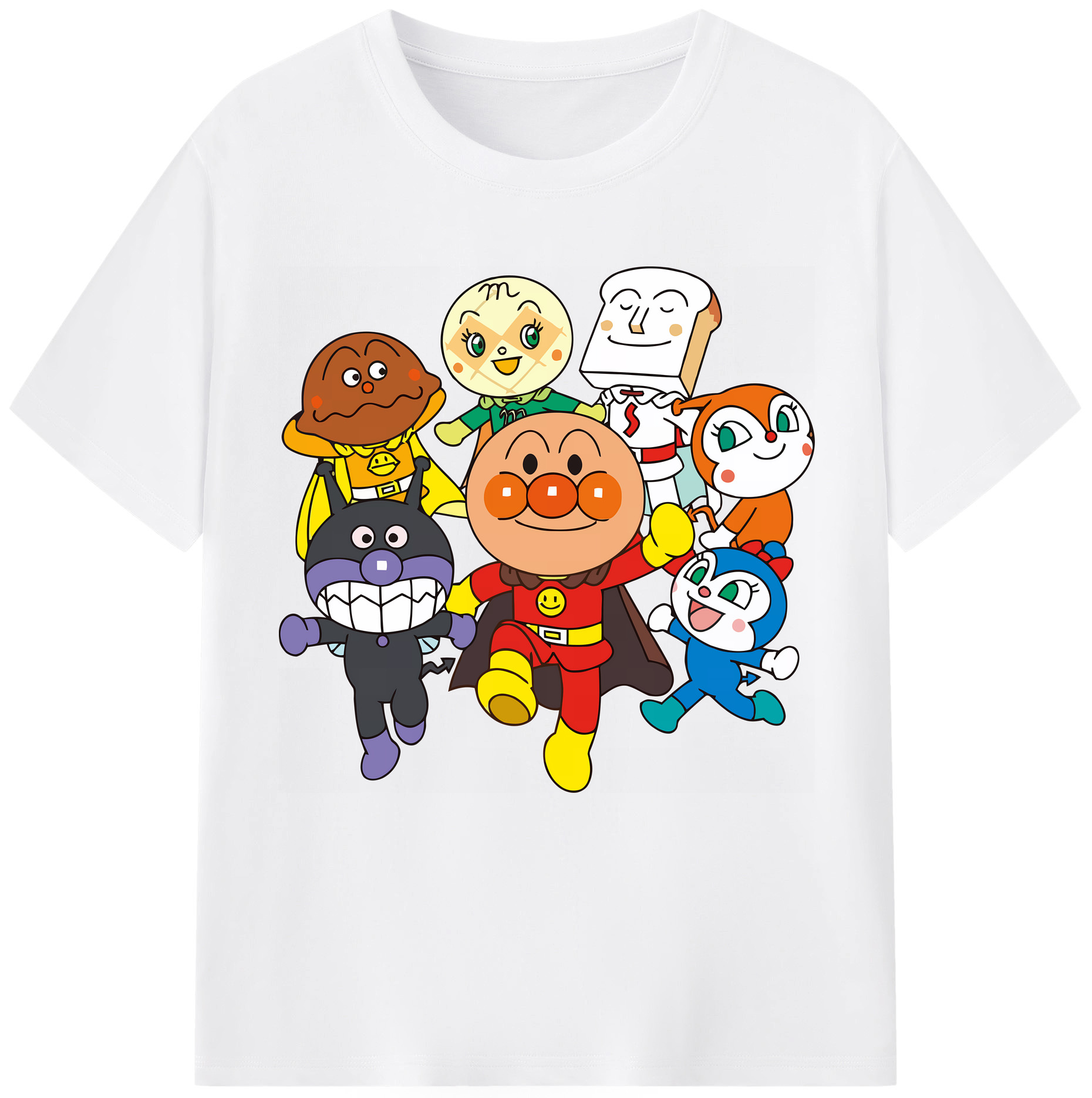 （画像用） アンパンマン Anpanman 綿100％半袖Tシャツ（フロントプリント）