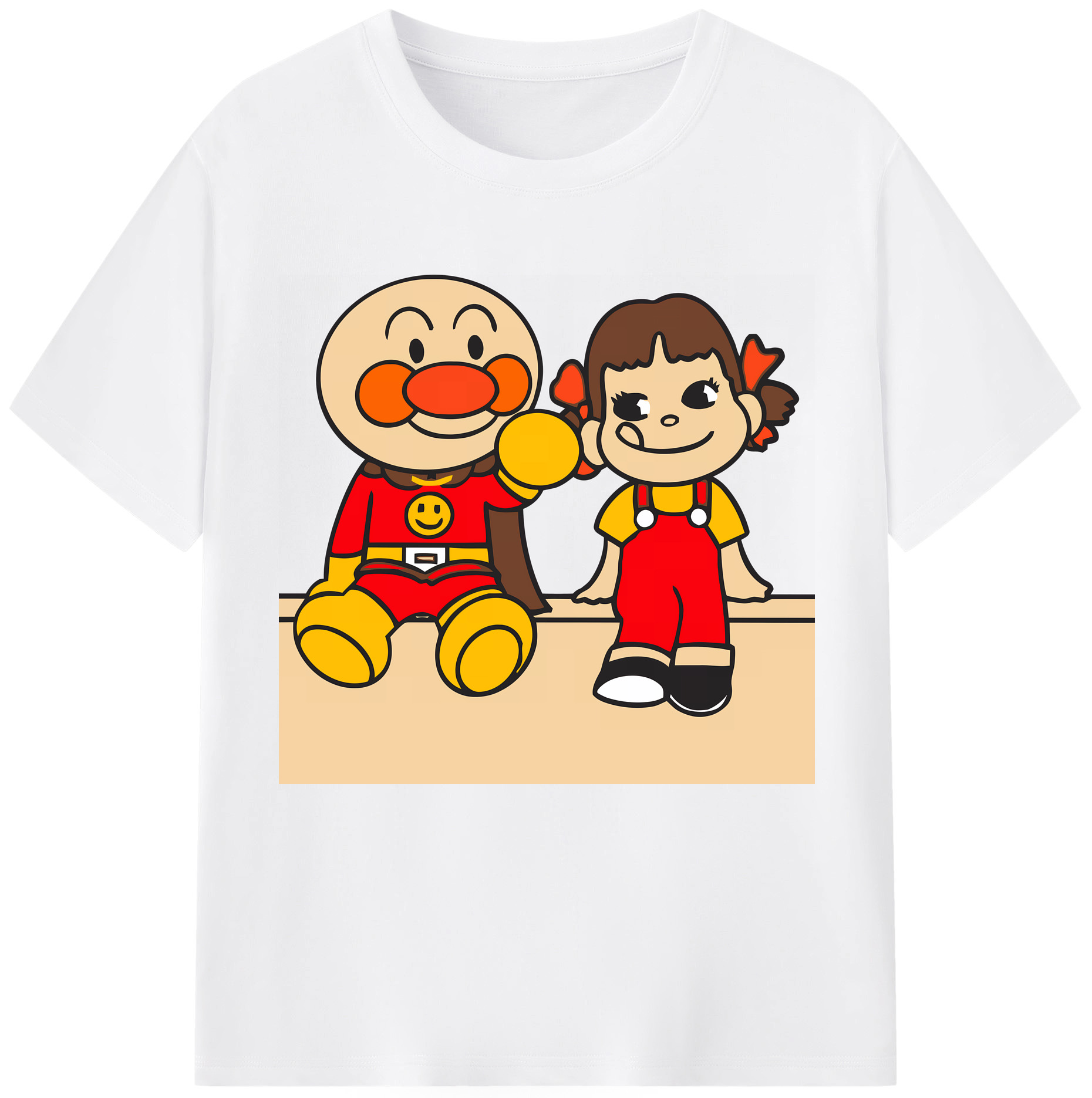 （画像用） アンパンマン Anpanman 綿100％半袖Tシャツ（フロントプリント）