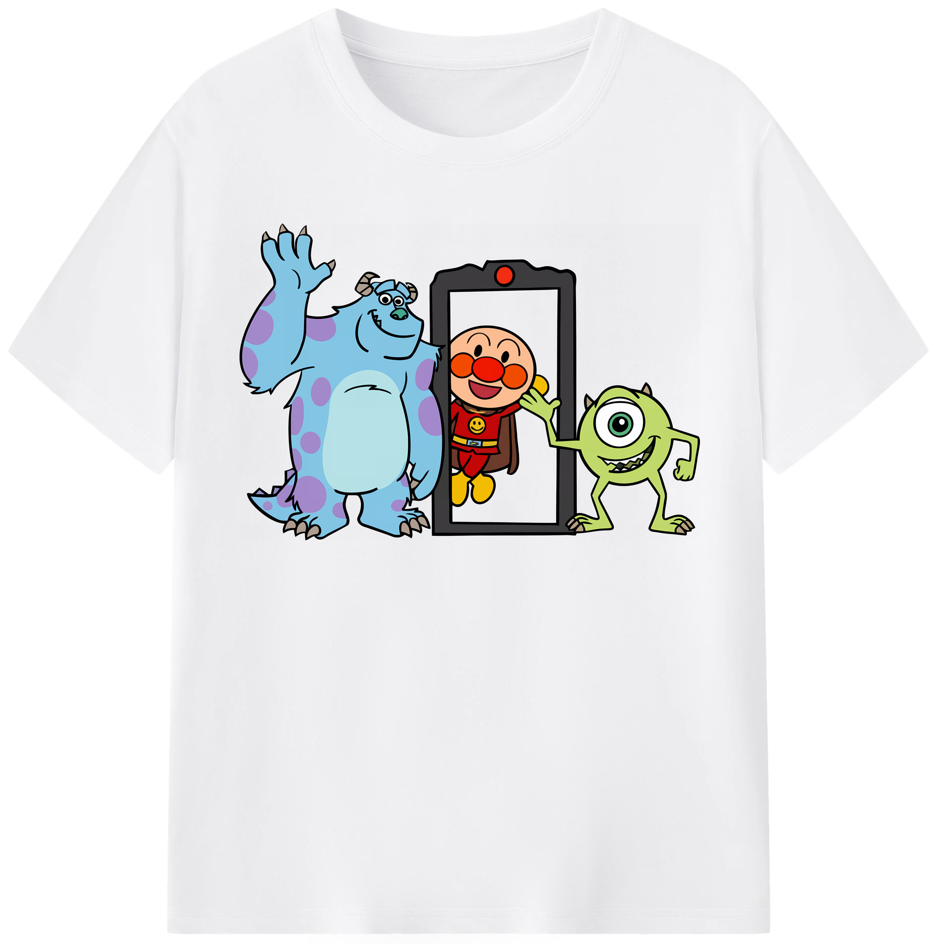 （画像用） アンパンマン Anpanman 綿100％半袖Tシャツ（フロントプリント）
