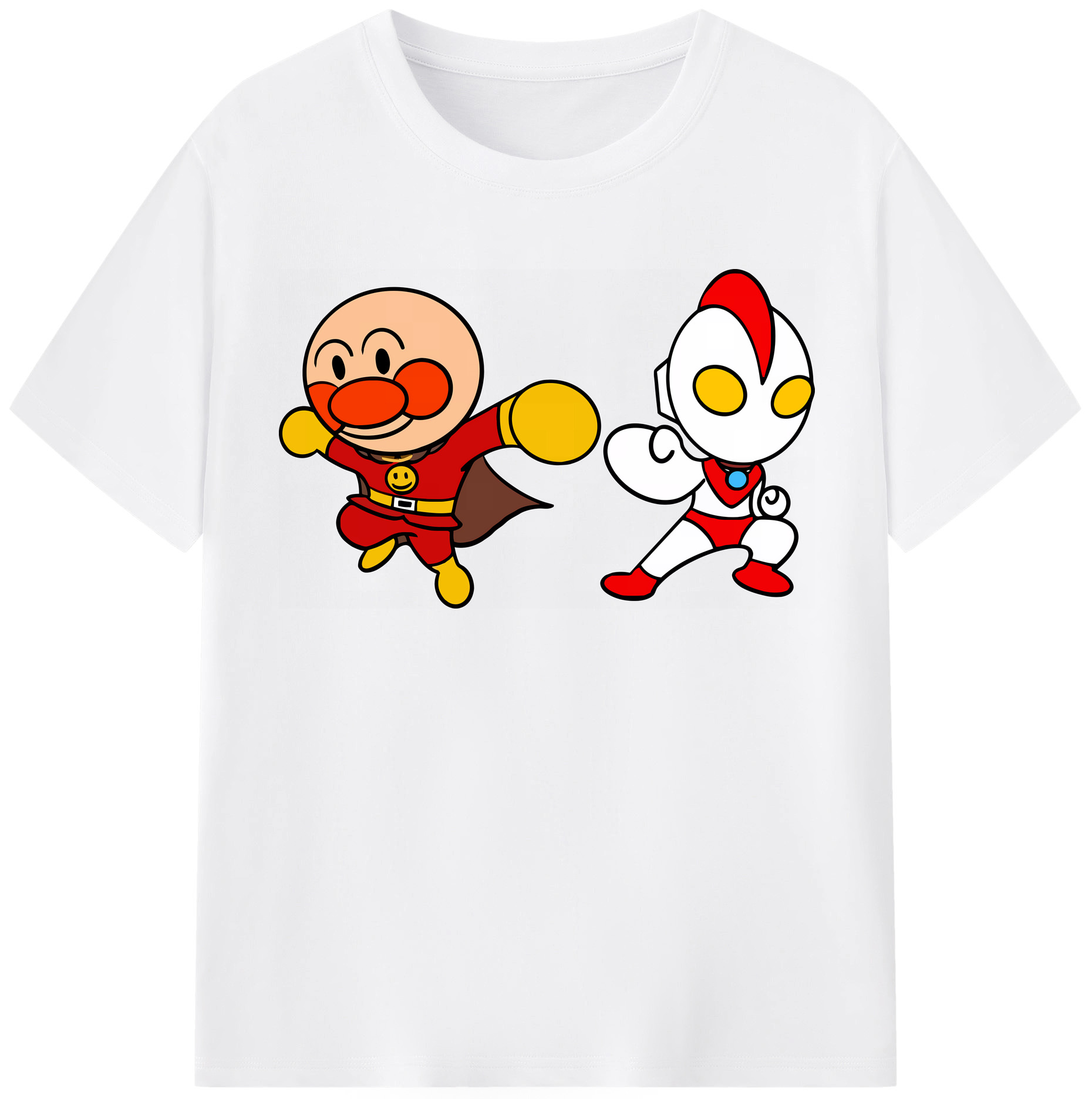（画像用） アンパンマン Anpanman 綿100％半袖Tシャツ（フロントプリント）