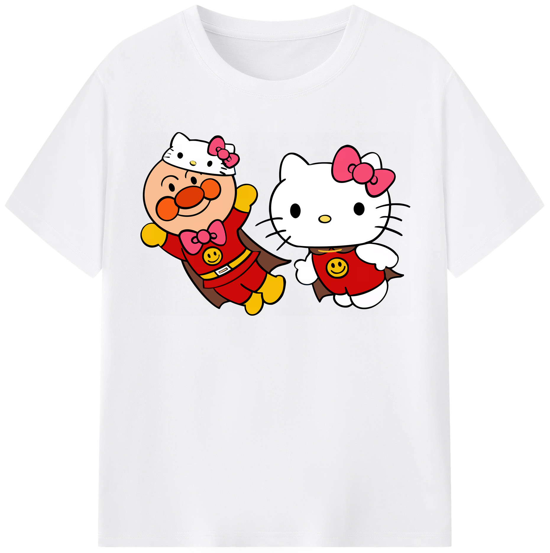 （画像用） アンパンマン Anpanman 綿100％半袖Tシャツ（フロントプリント）