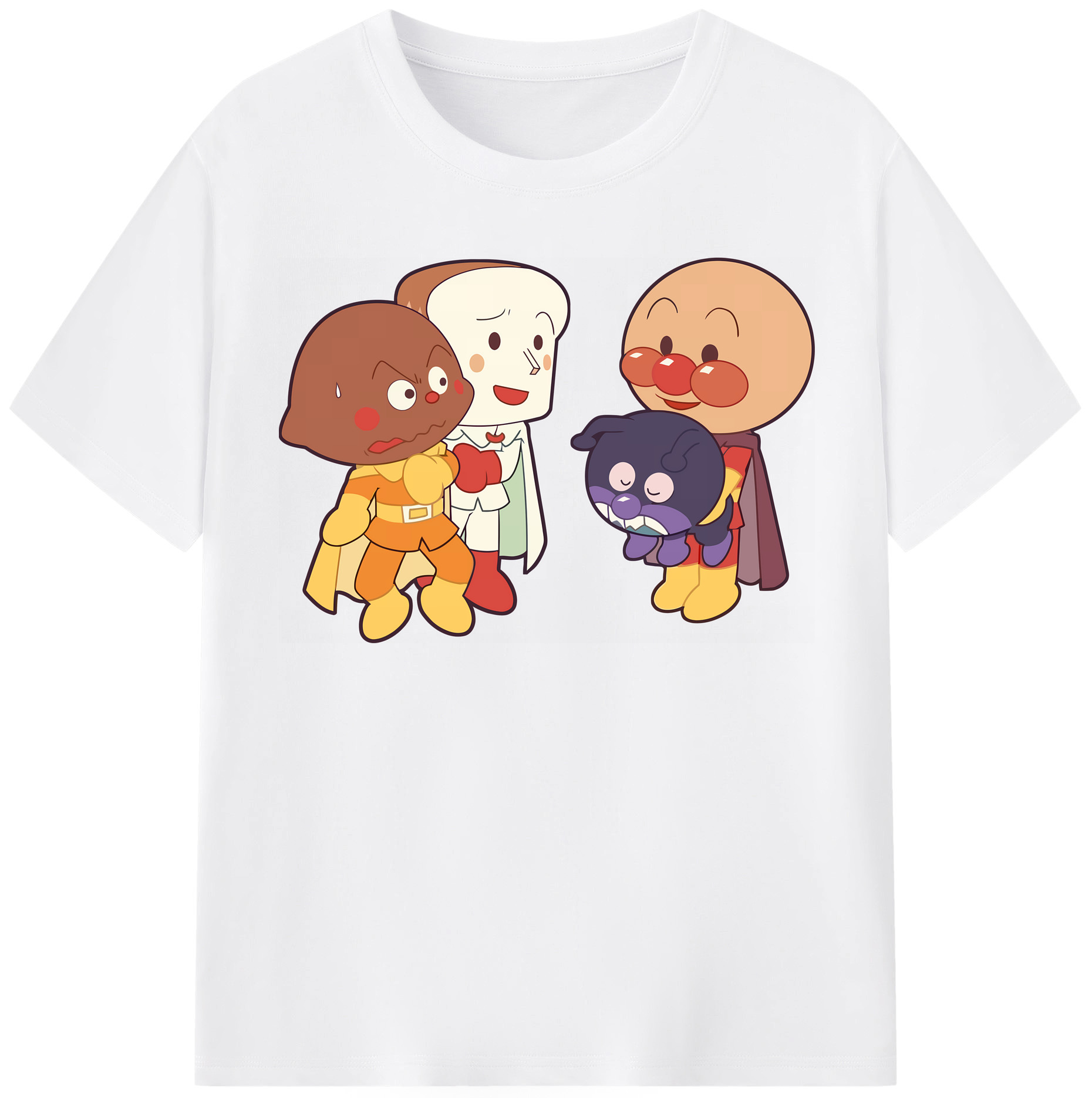 （画像用） アンパンマン Anpanman 綿100％半袖Tシャツ（フロントプリント）