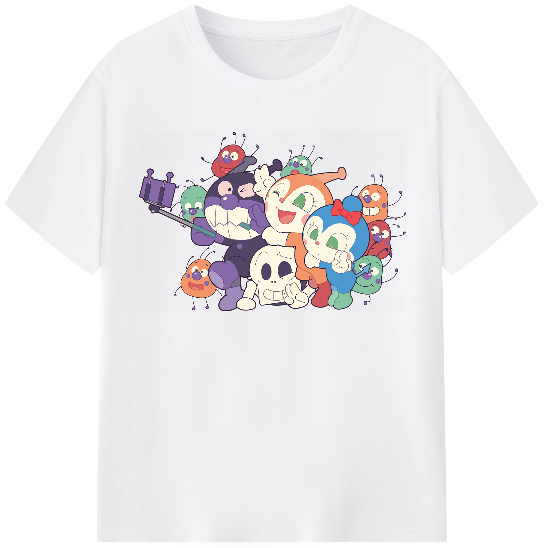 （画像用） アンパンマン Anpanman 綿100％半袖Tシャツ（フロントプリント）