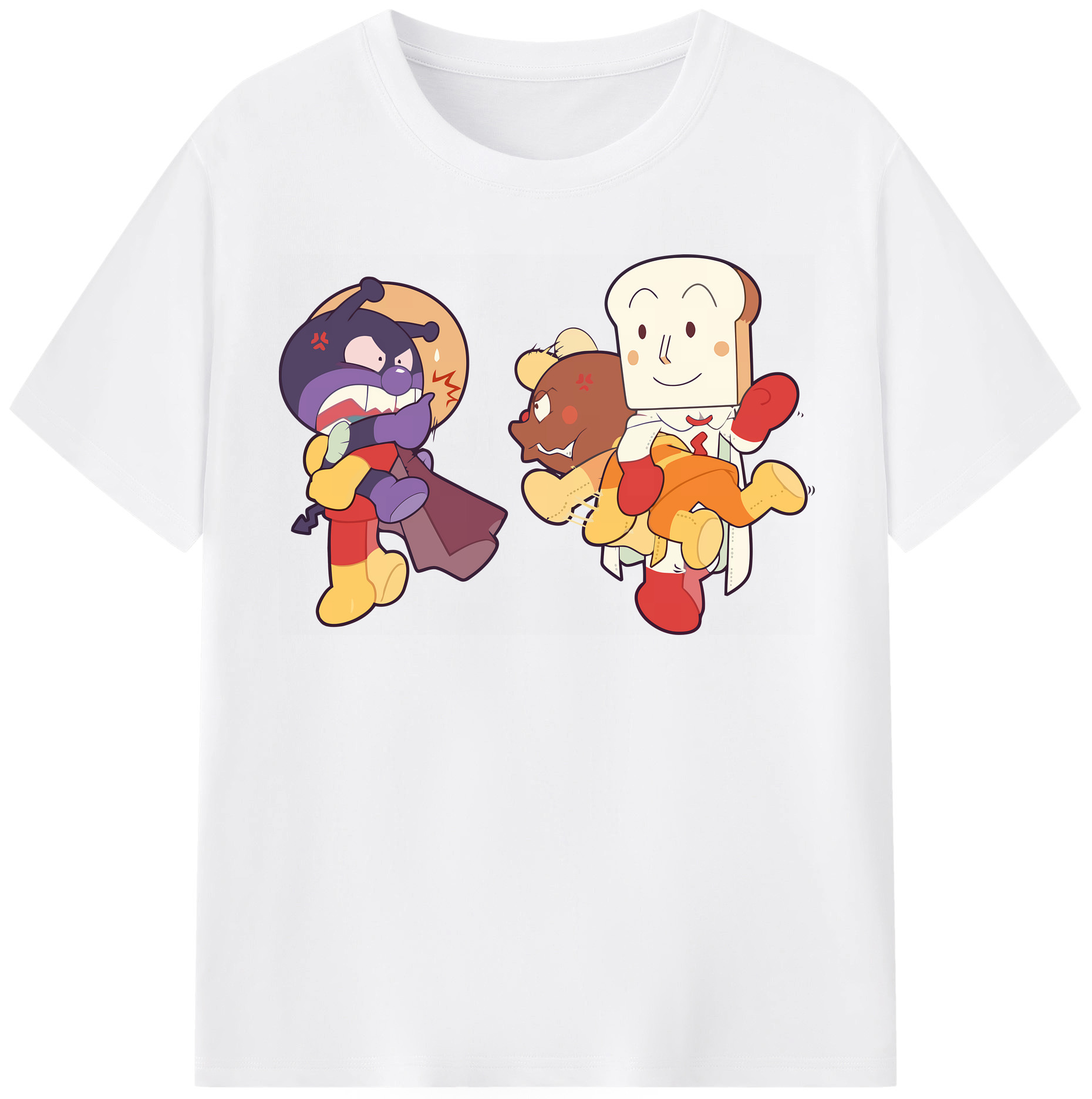 （画像用） アンパンマン Anpanman 綿100％半袖Tシャツ（フロントプリント）