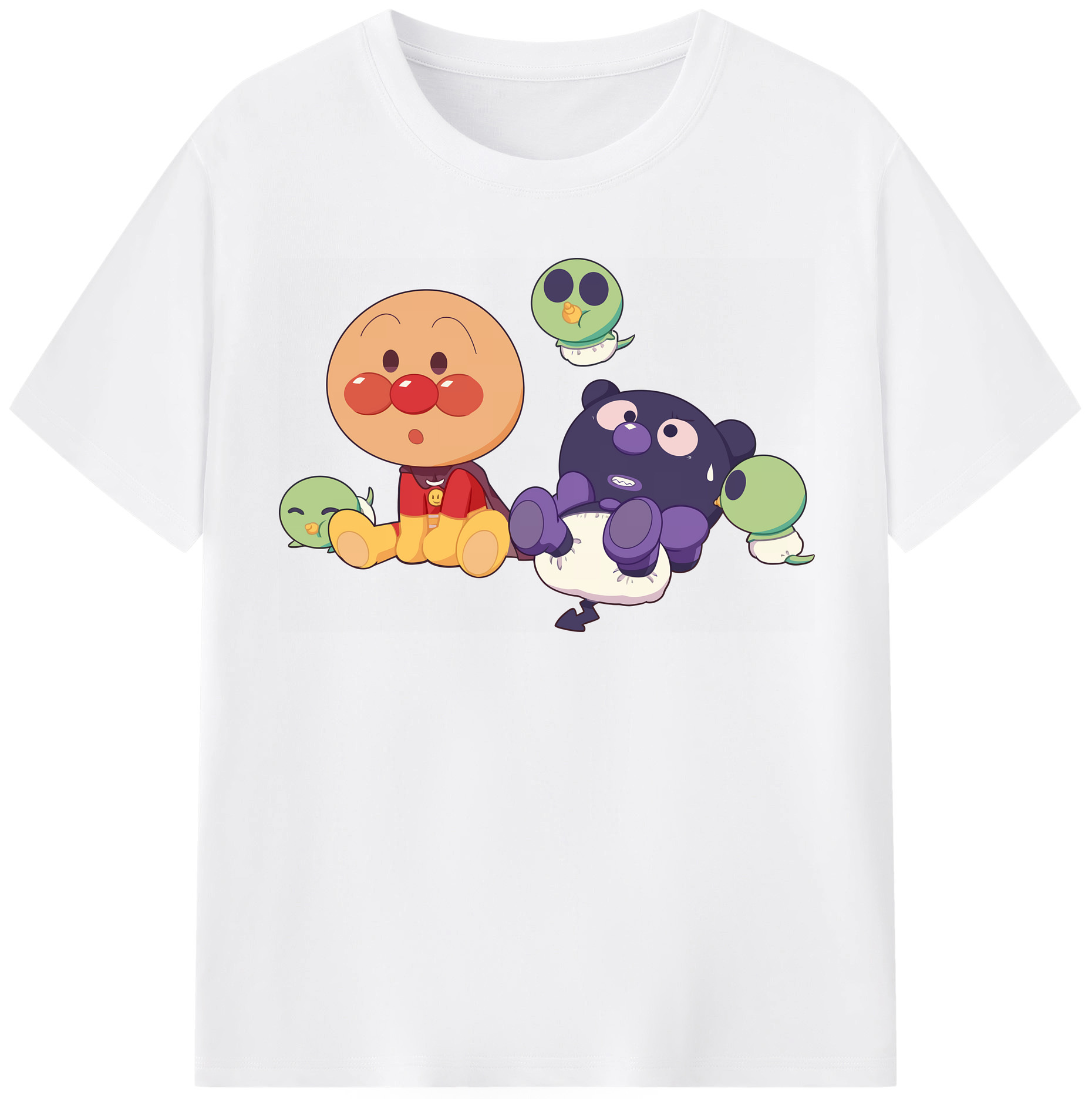 （画像用） アンパンマン Anpanman 綿100％半袖Tシャツ（フロントプリント）