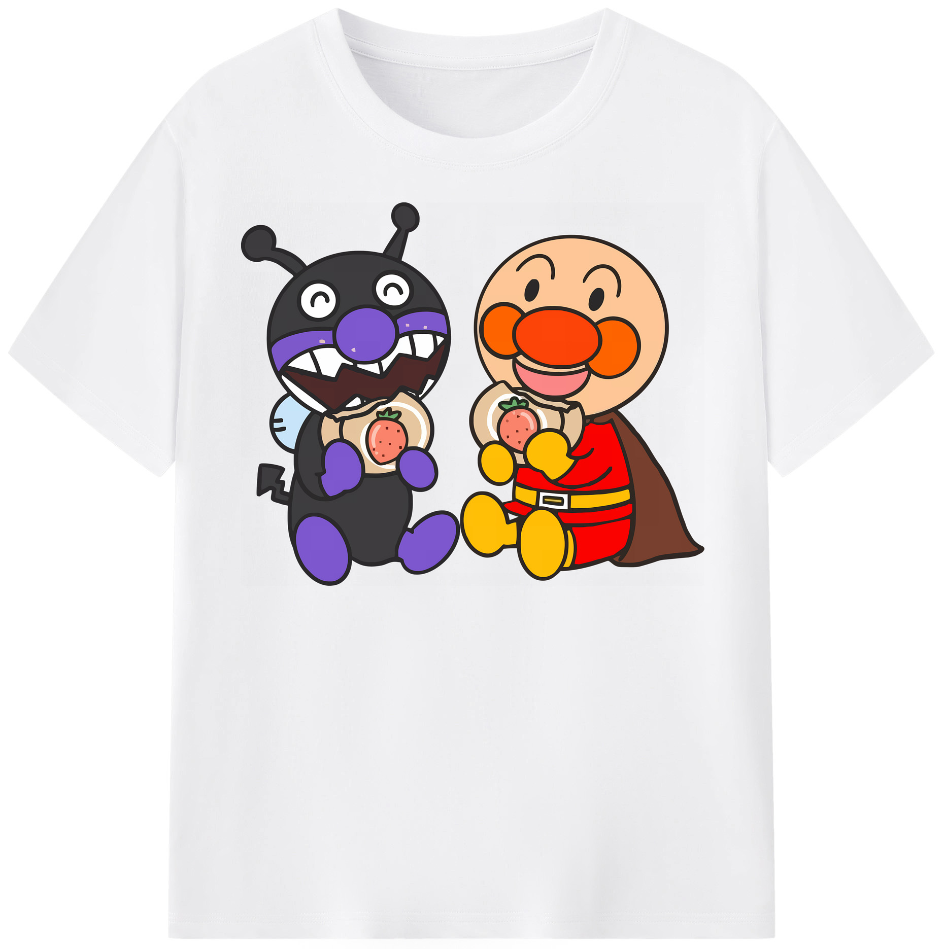 （画像用） アンパンマン Anpanman 綿100％半袖Tシャツ（フロントプリント）