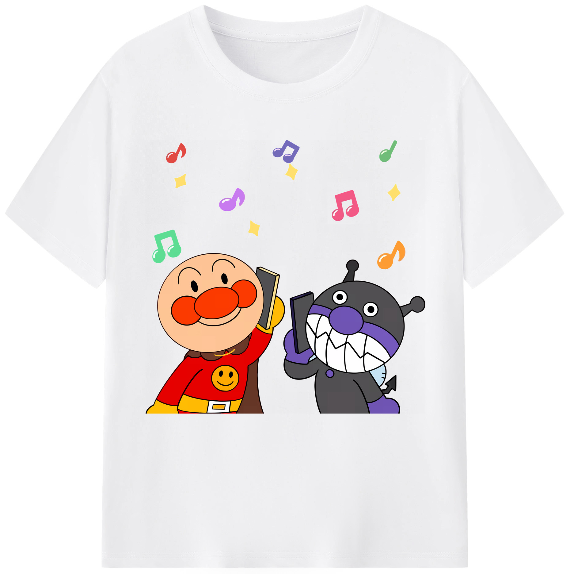 （画像用） アンパンマン Anpanman 綿100％半袖Tシャツ（フロントプリント）