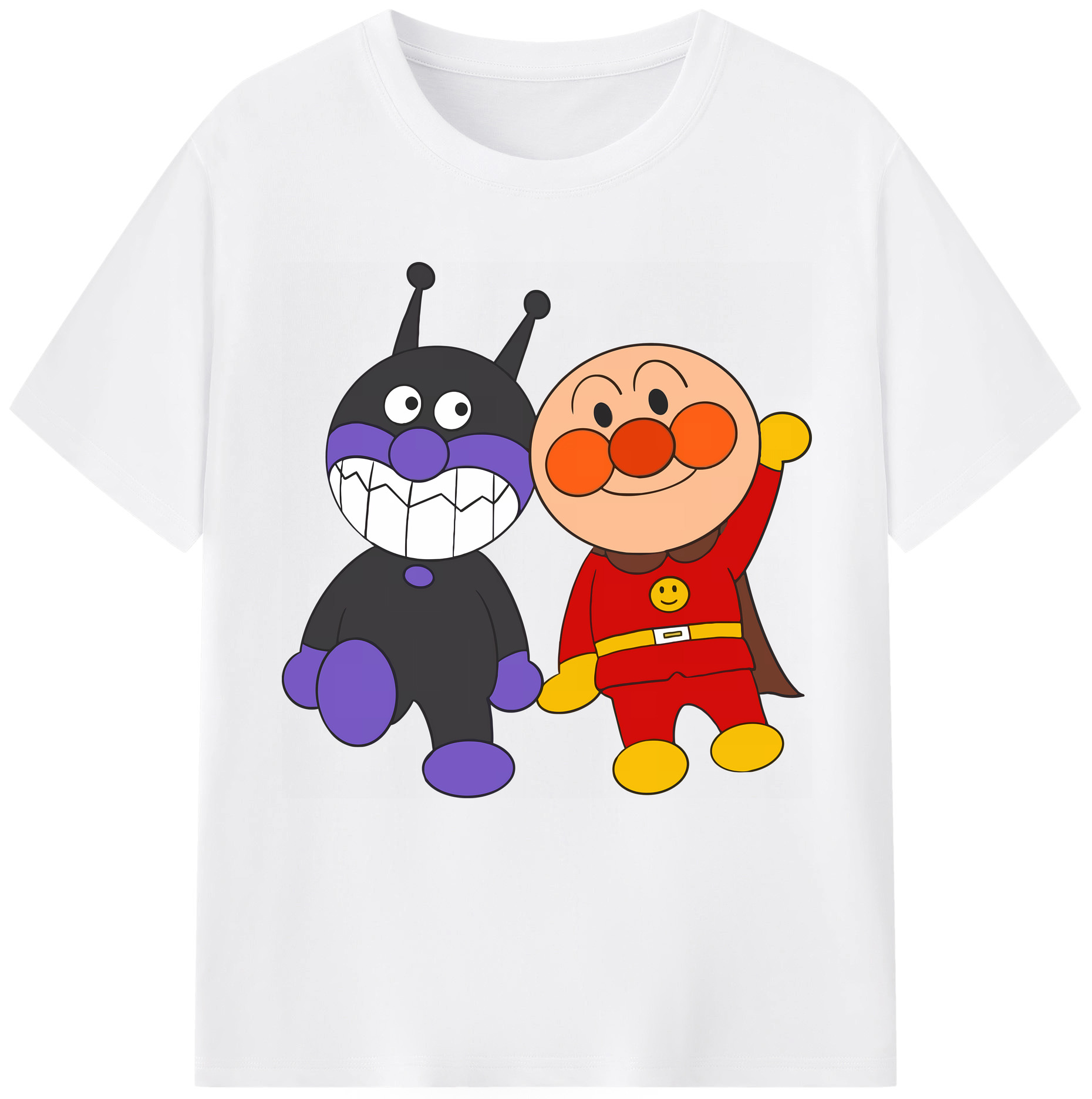 （画像用） アンパンマン Anpanman 綿100％半袖Tシャツ（フロントプリント）