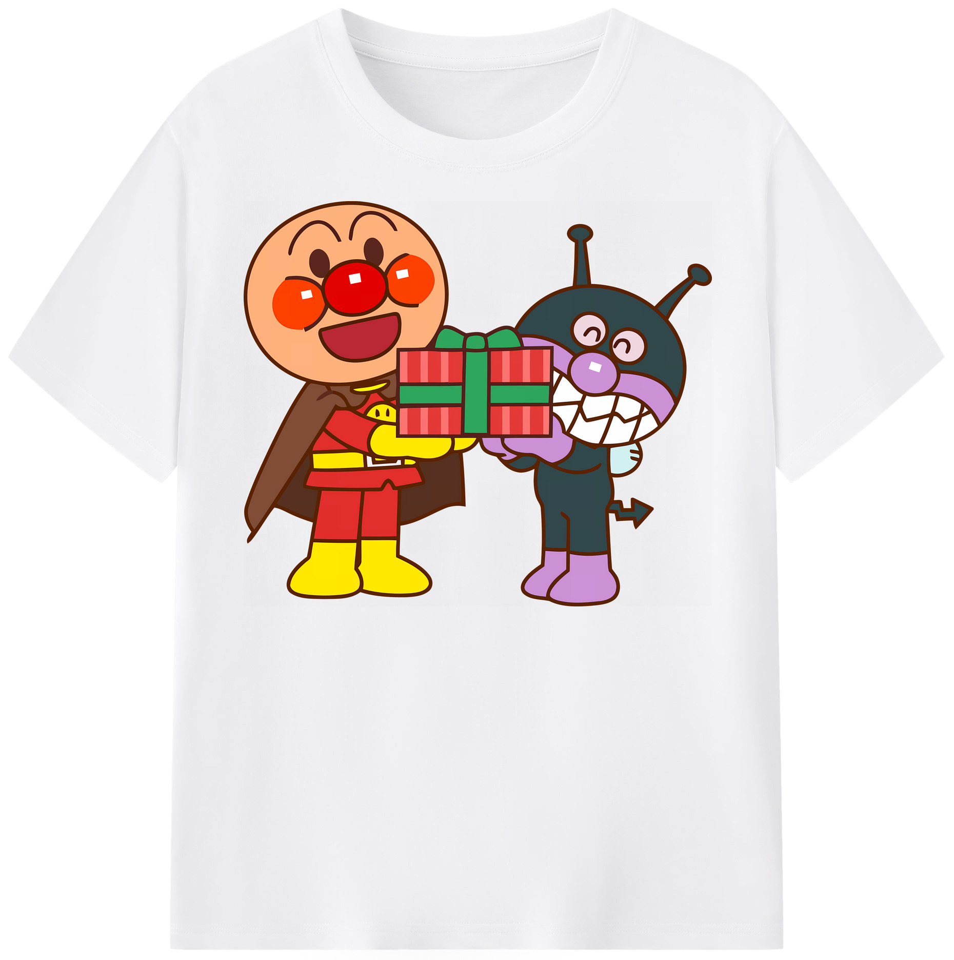 （画像用） アンパンマン Anpanman 綿100％半袖Tシャツ（フロントプリント）