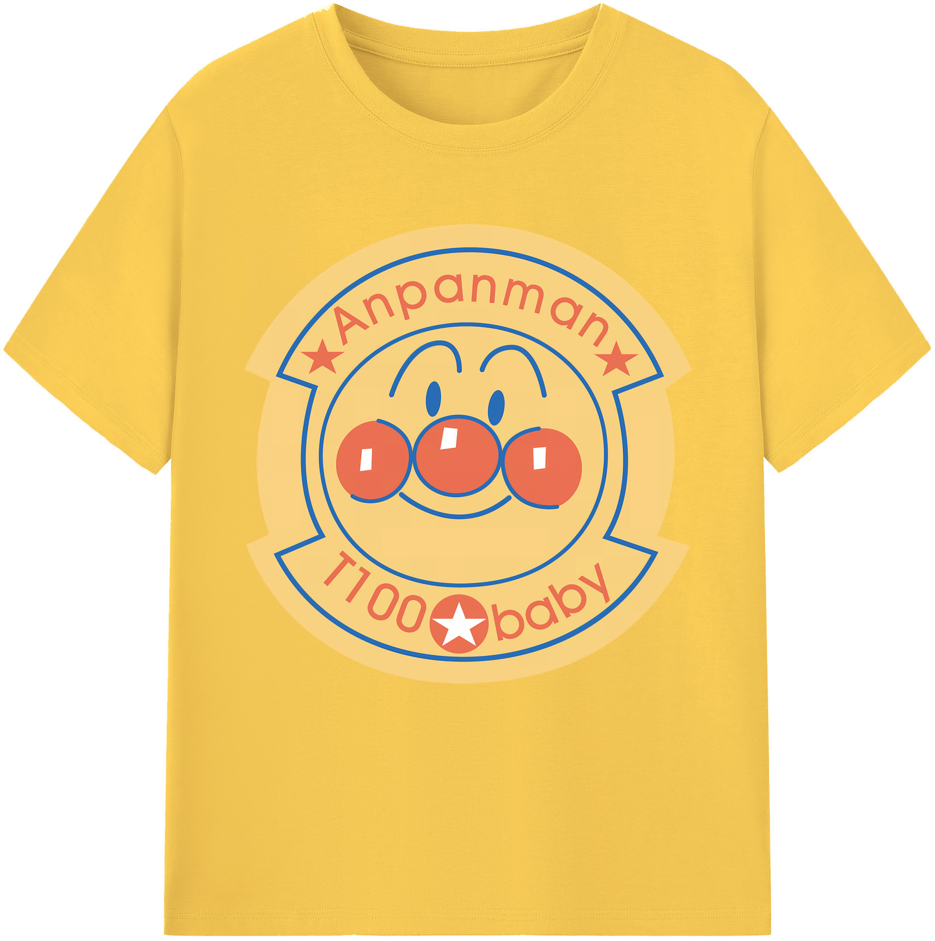 （画像用） アンパンマン Anpanman 綿100％半袖Tシャツ（フロントプリント）