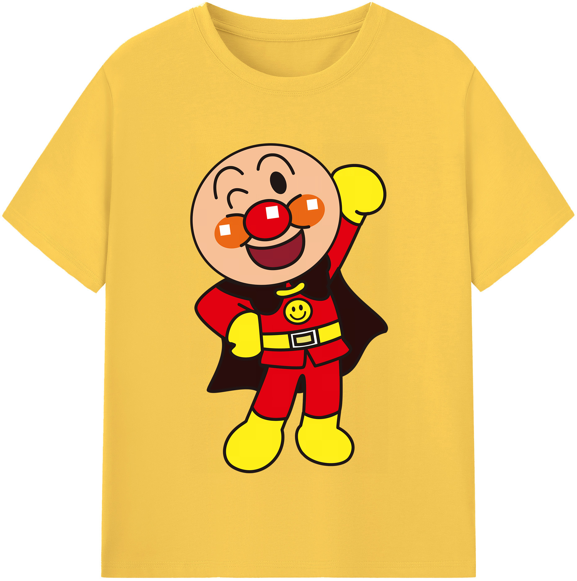 （画像用） アンパンマン Anpanman 綿100％半袖Tシャツ（フロントプリント）