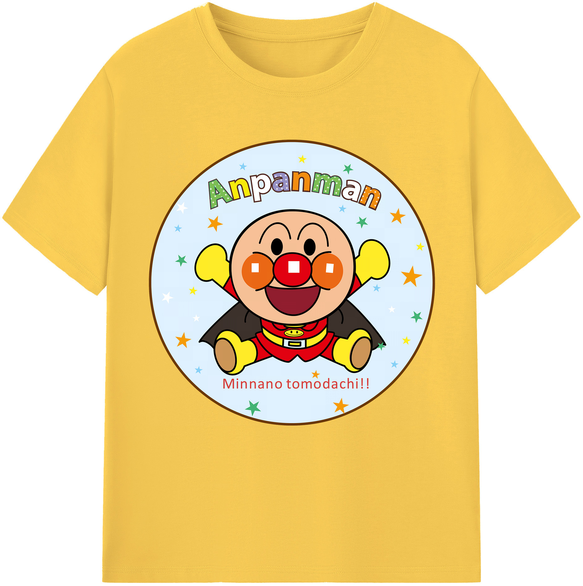 （画像用） アンパンマン Anpanman 綿100％半袖Tシャツ（フロントプリント）