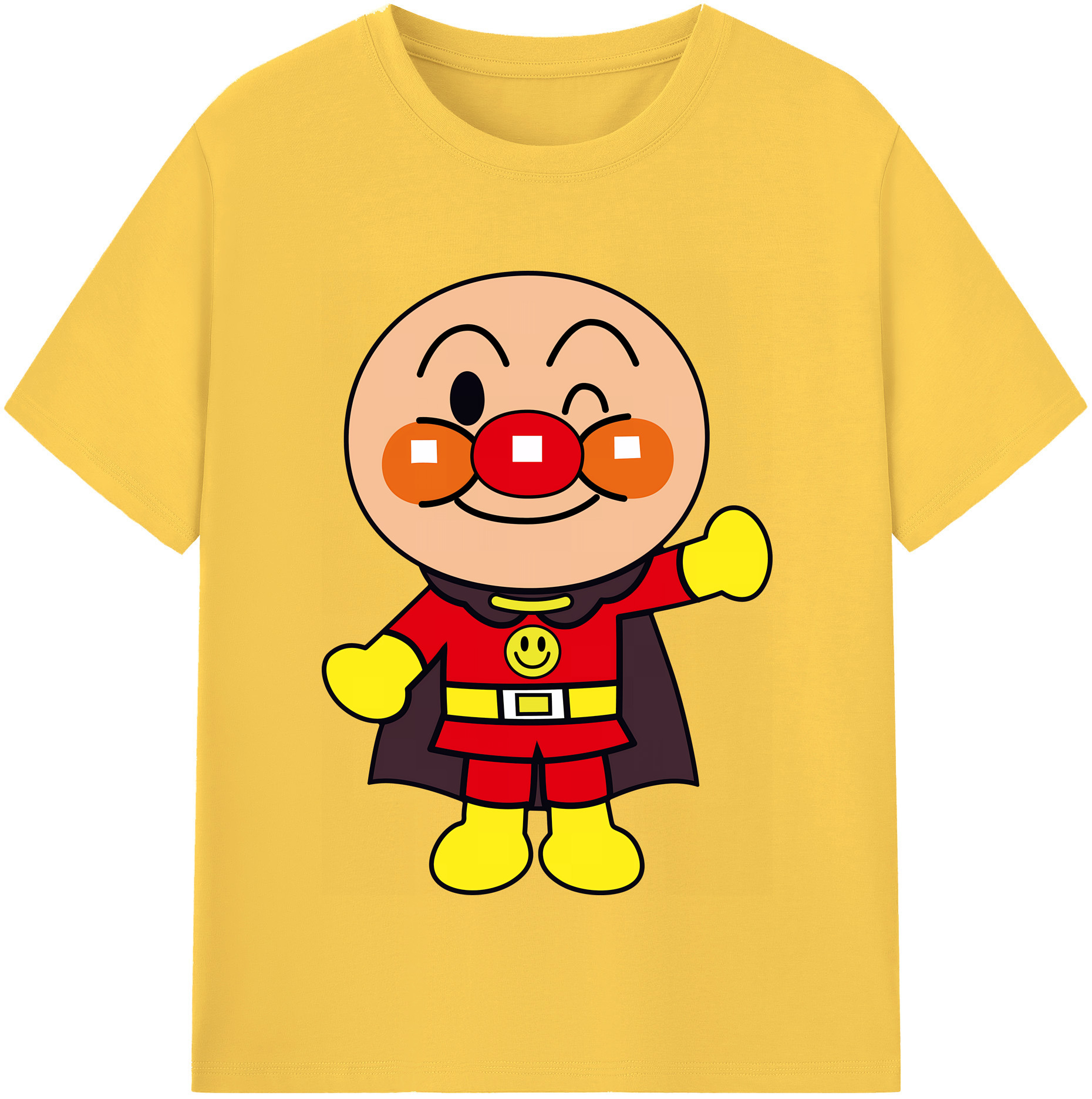 （画像用） アンパンマン Anpanman 綿100％半袖Tシャツ（フロントプリント）