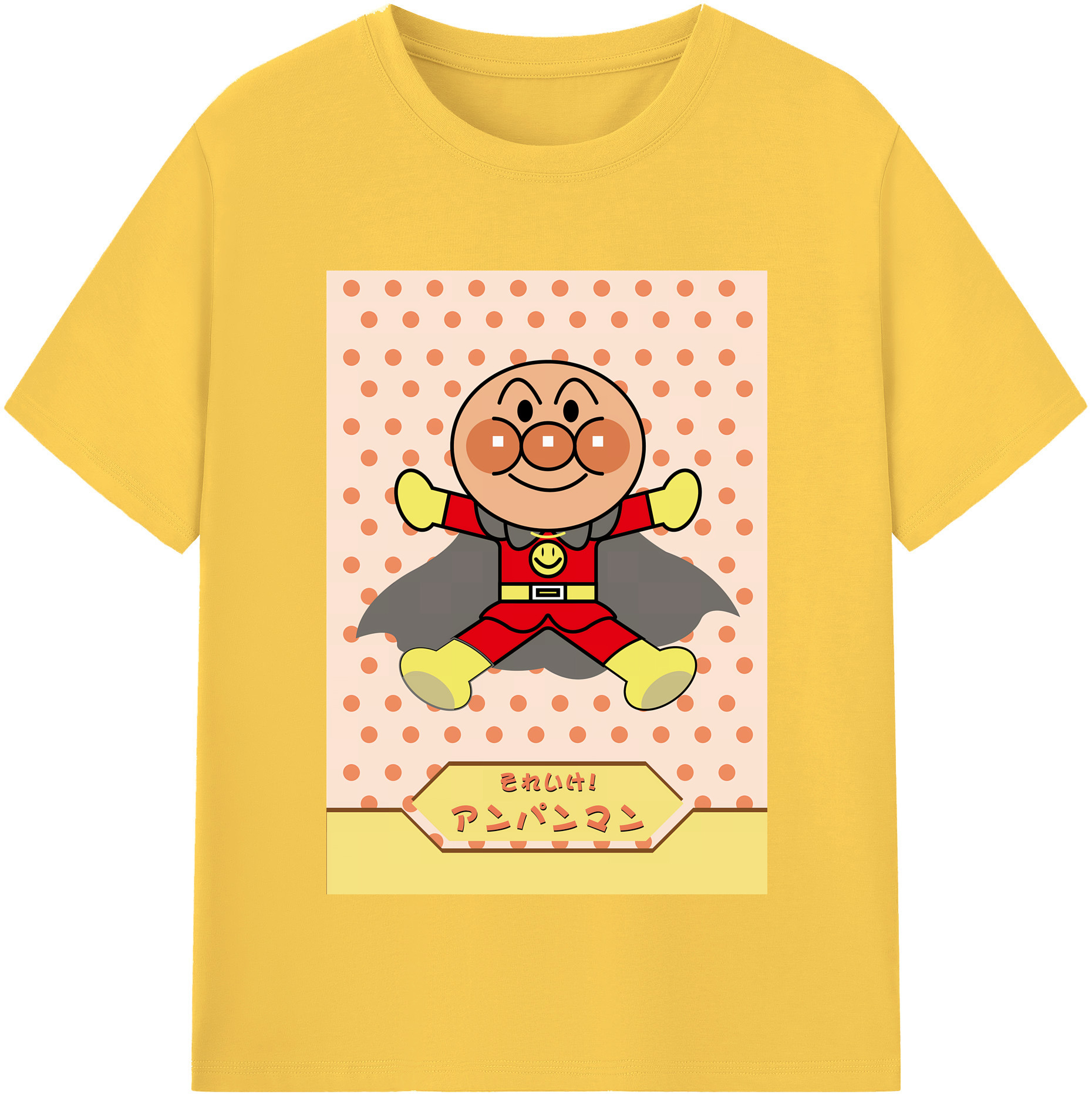 （画像用） アンパンマン Anpanman 綿100％半袖Tシャツ（フロントプリント）