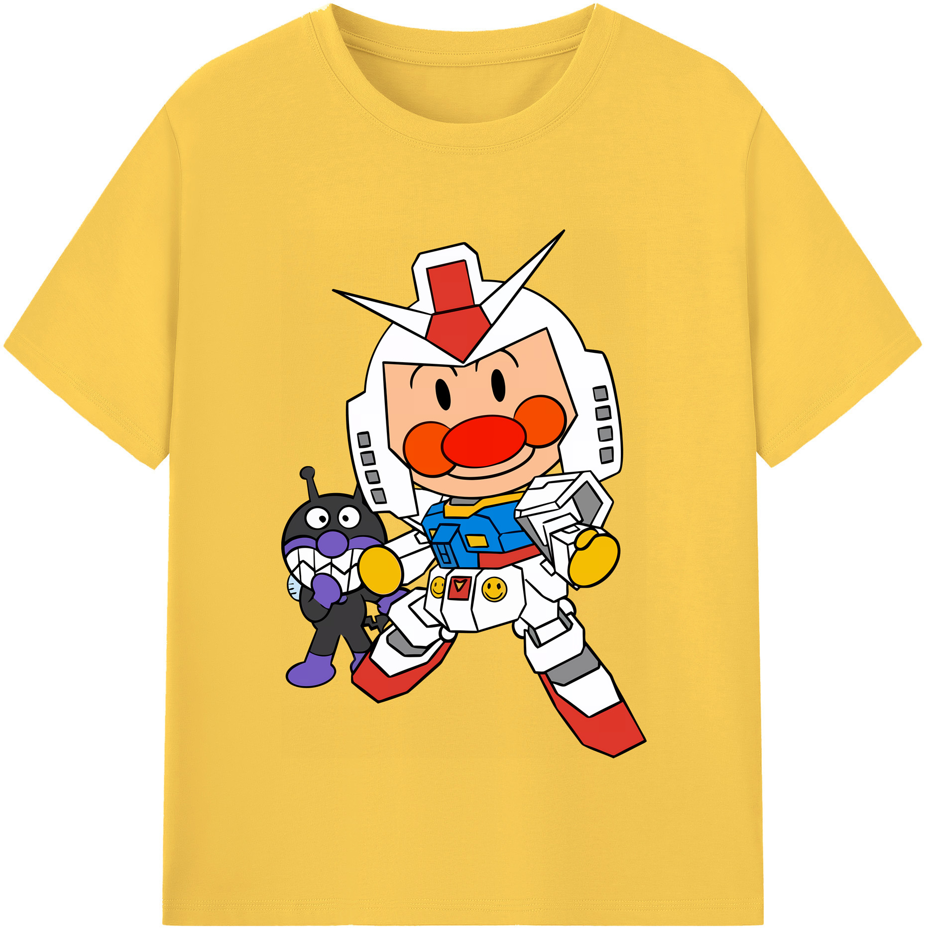 （画像用） アンパンマン Anpanman 綿100％半袖Tシャツ（フロントプリント）