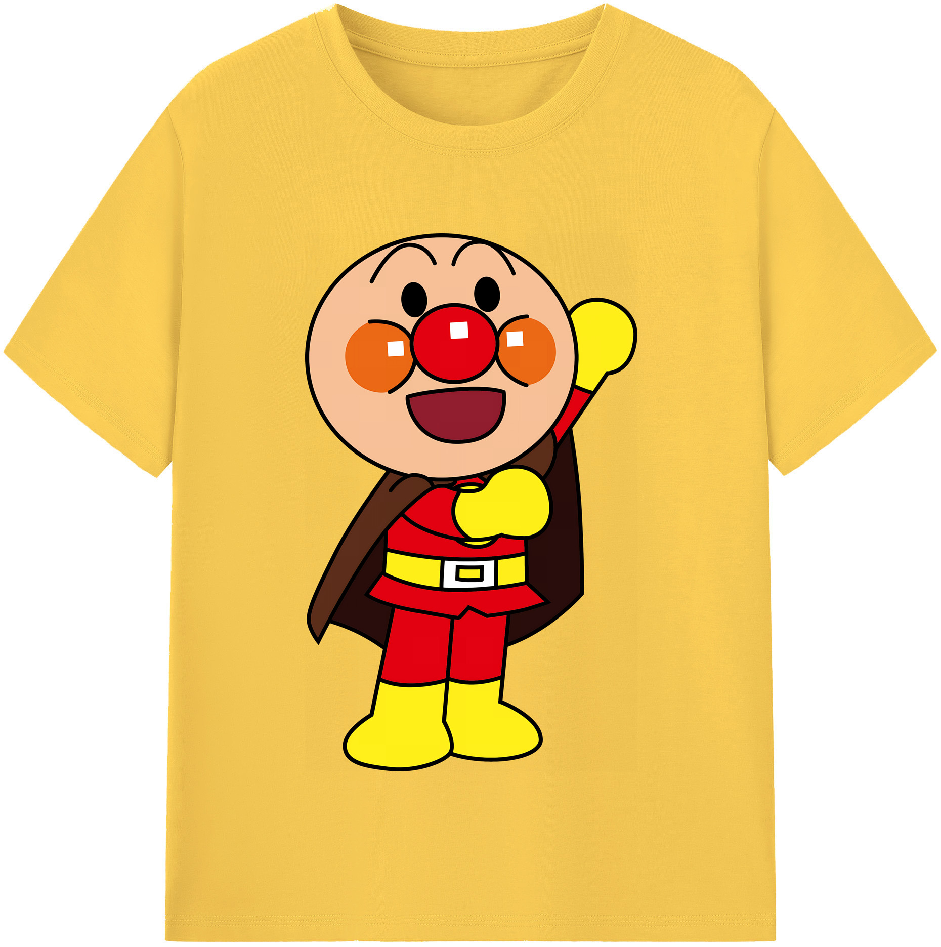 （画像用） アンパンマン Anpanman 綿100％半袖Tシャツ（フロントプリント）