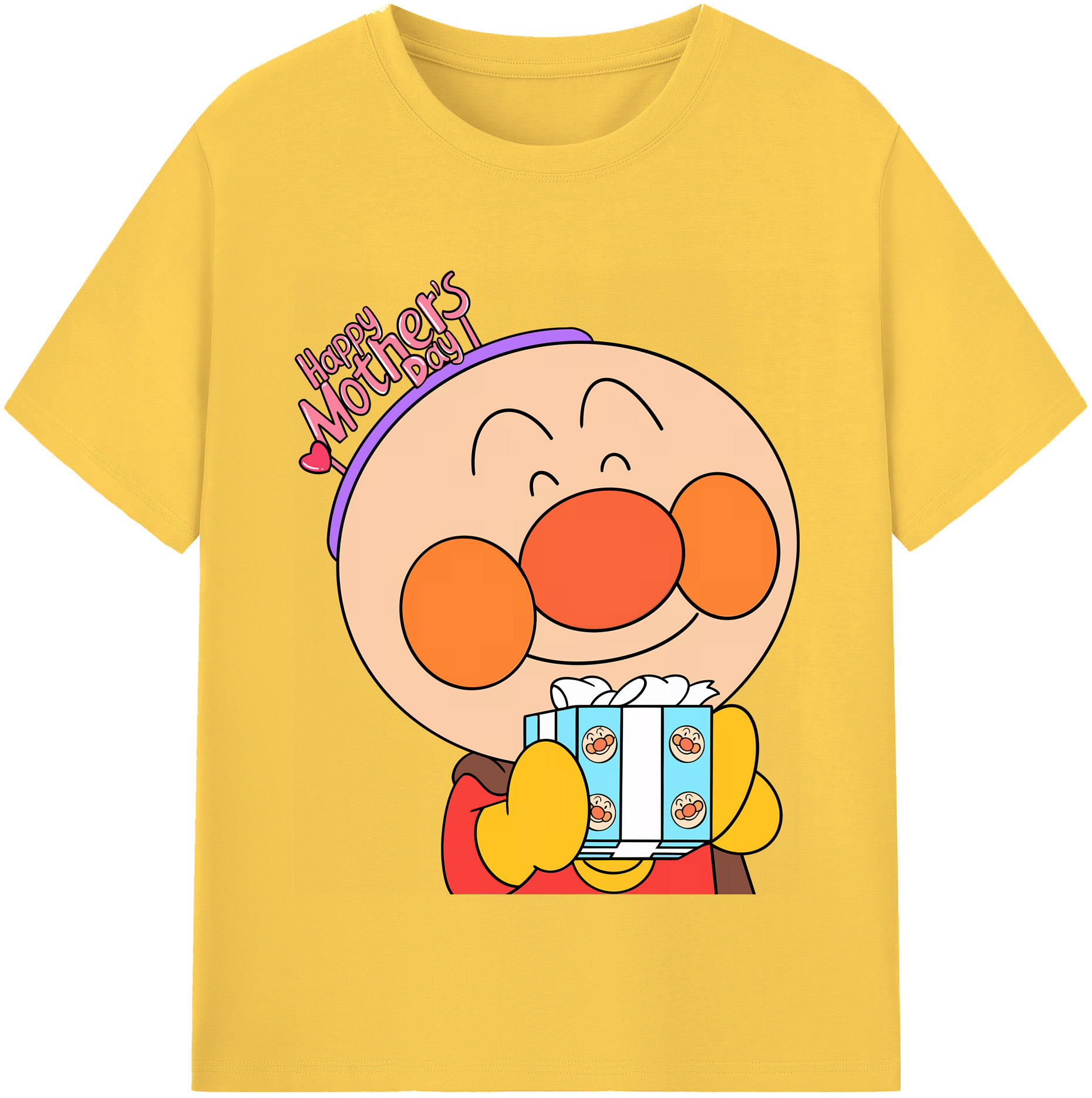 （画像用） アンパンマン Anpanman 綿100％半袖Tシャツ（フロントプリント）