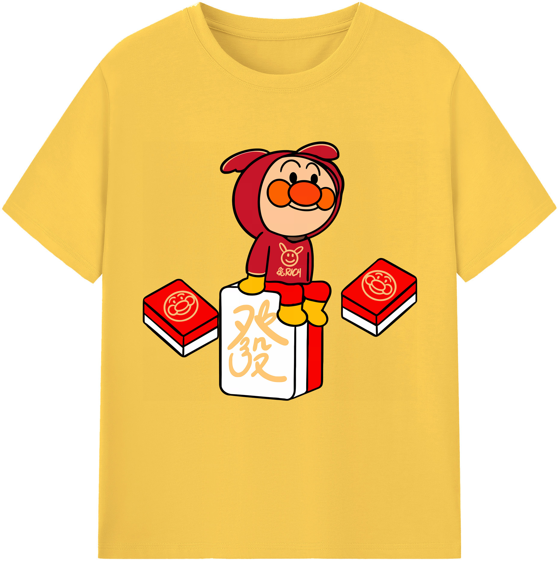（画像用） アンパンマン Anpanman 綿100％半袖Tシャツ（フロントプリント）