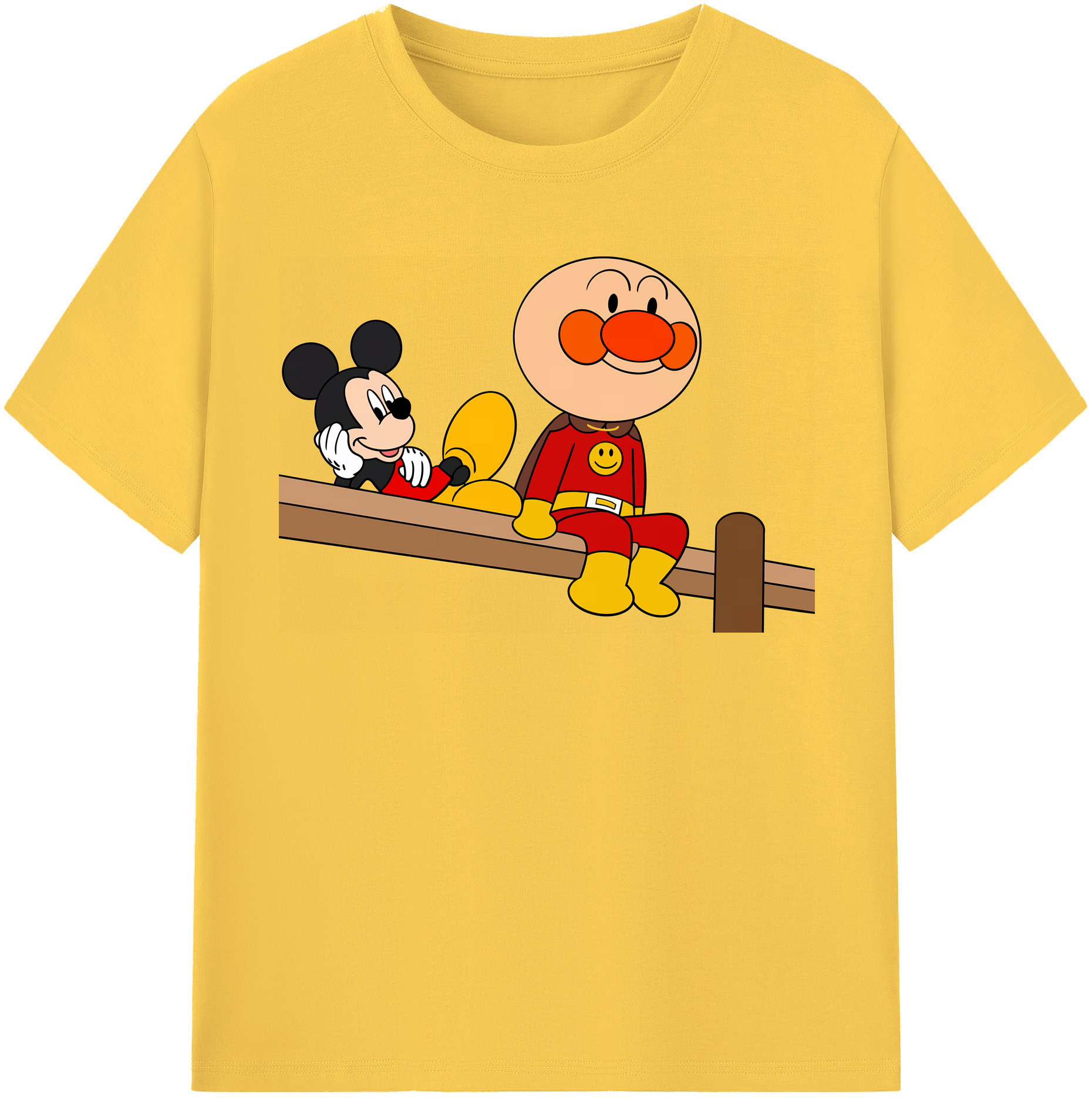 （画像用） アンパンマン Anpanman 綿100％半袖Tシャツ（フロントプリント）