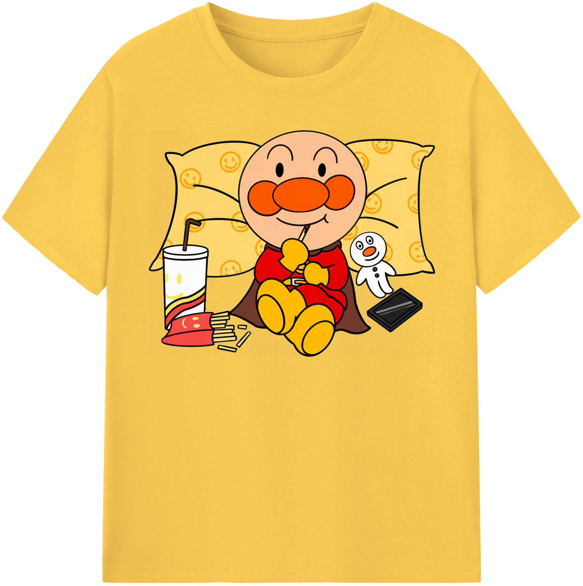 （画像用） アンパンマン Anpanman 綿100％半袖Tシャツ（フロントプリント）