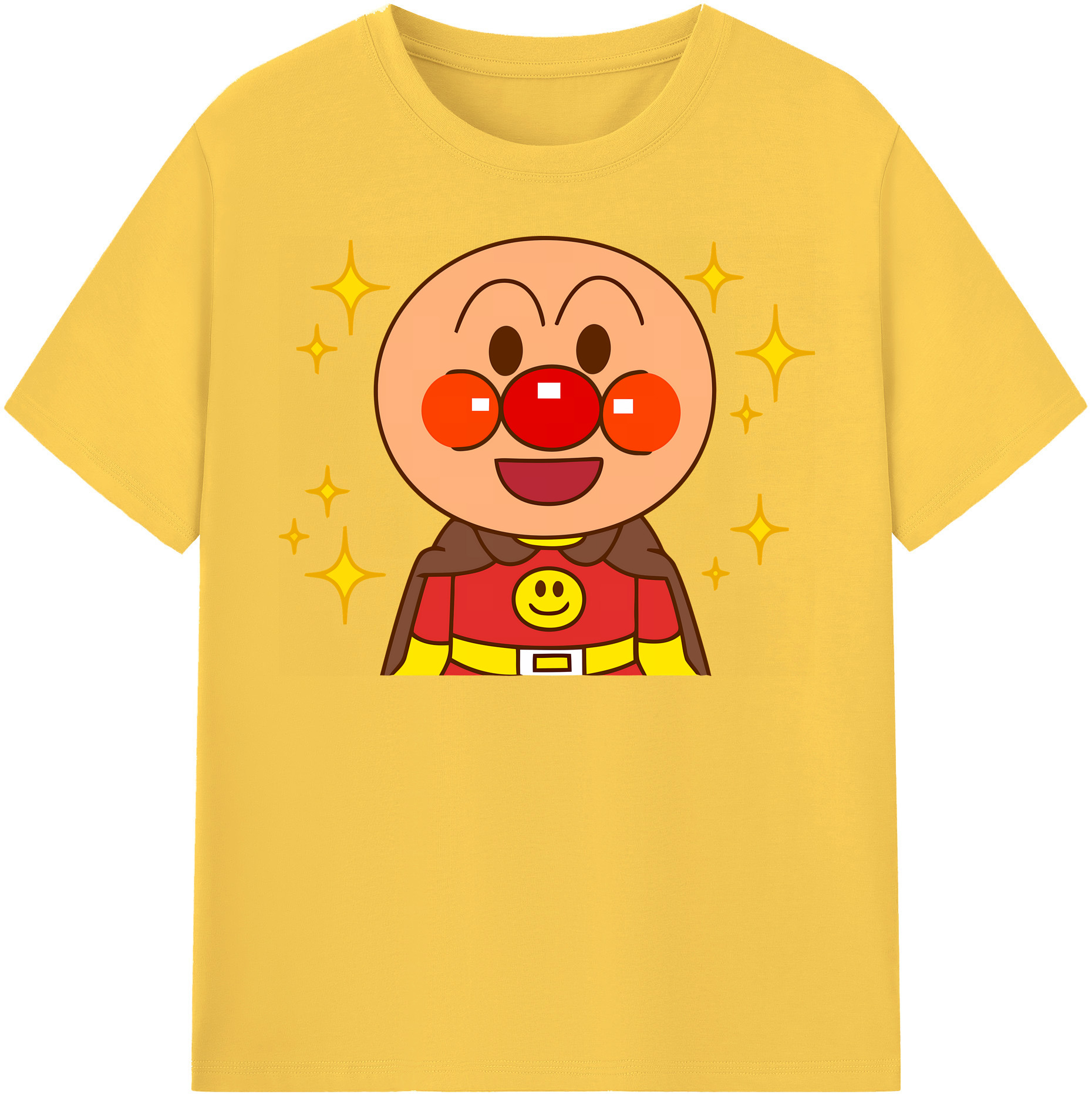 （画像用） アンパンマン Anpanman 綿100％半袖Tシャツ（フロントプリント）
